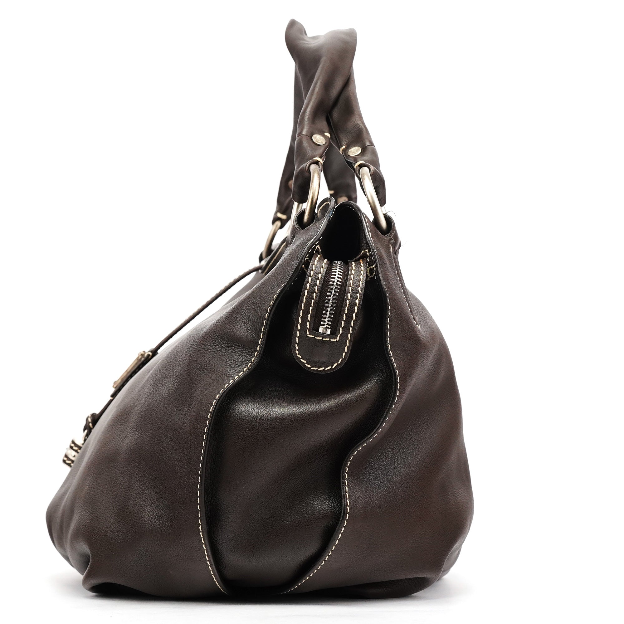 Brown Leather Bittersweet Shoulder Bag