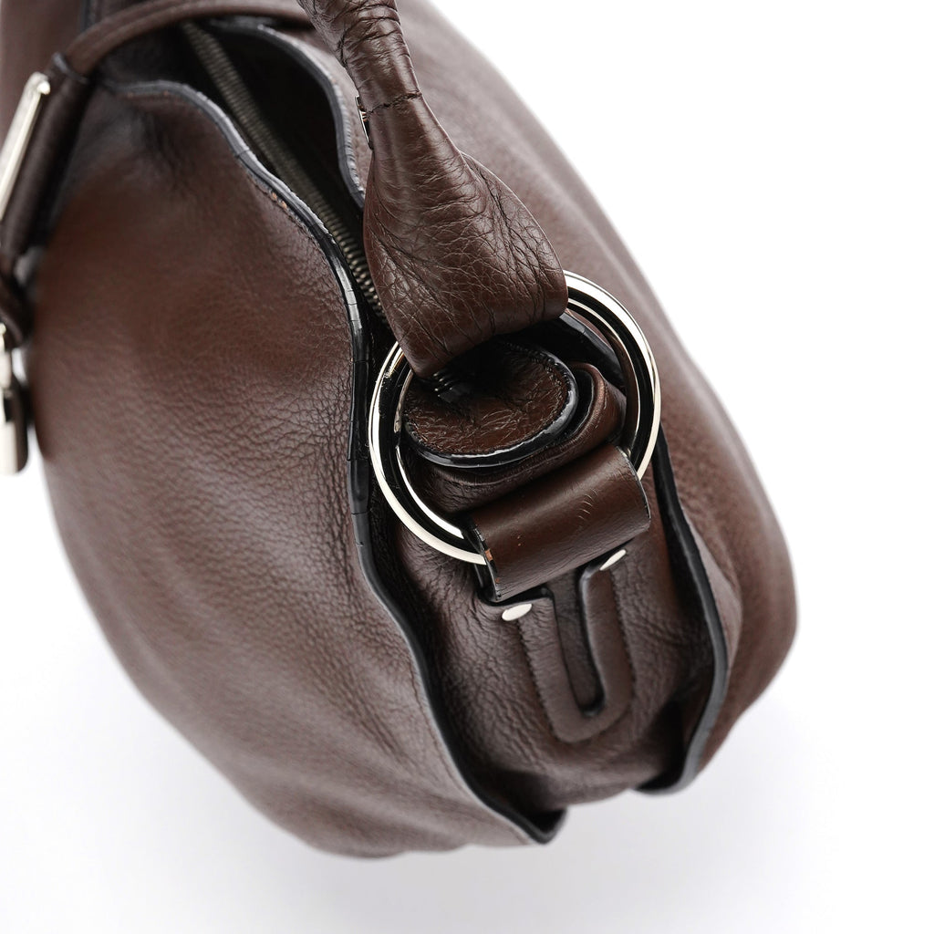 Brown Leather Bittersweet Shoulder Bag