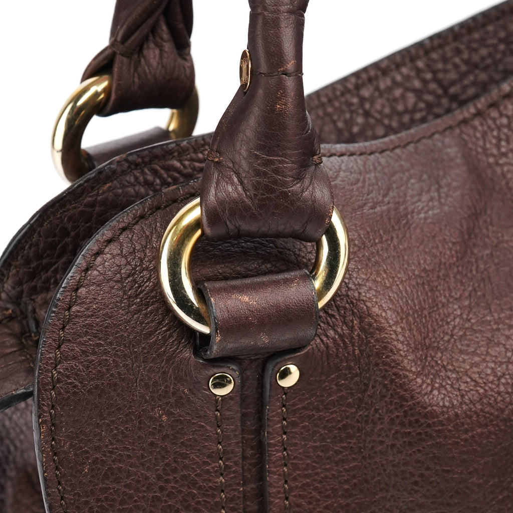 Brown Leather Bittersweet Shoulder Bag