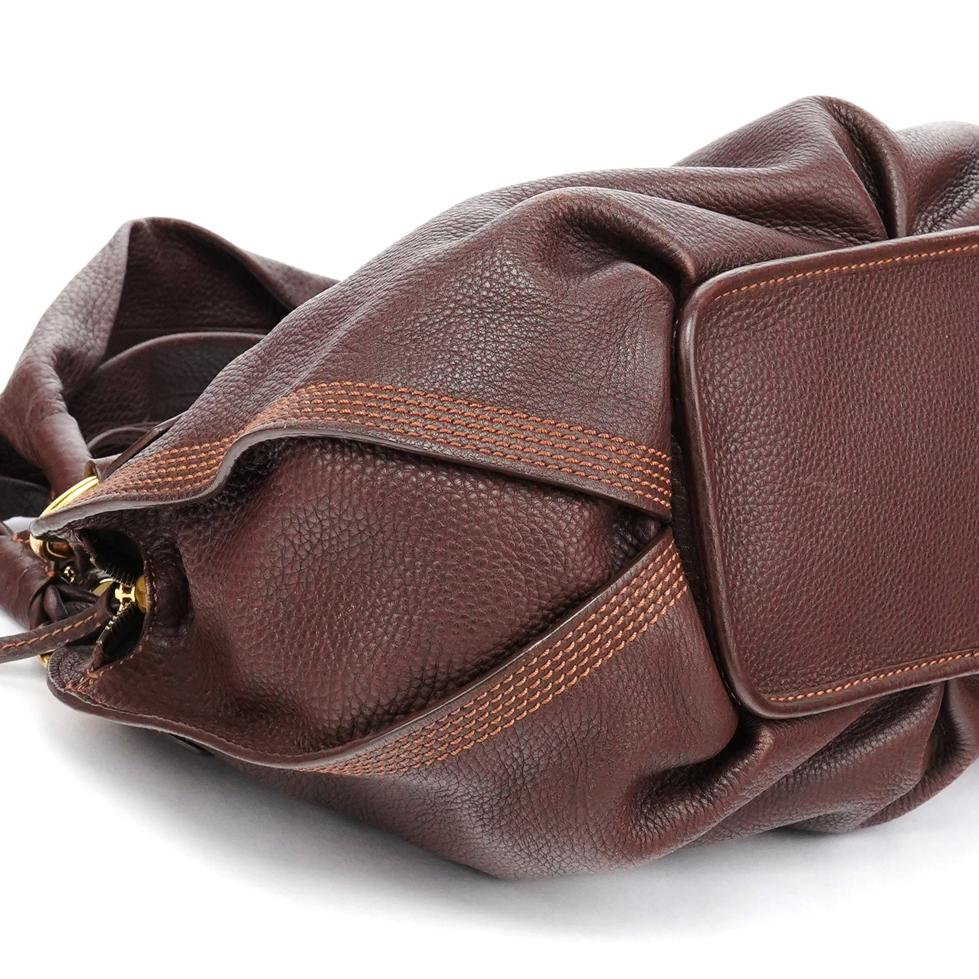 Brown Leather Bittersweet Shoulder Bag