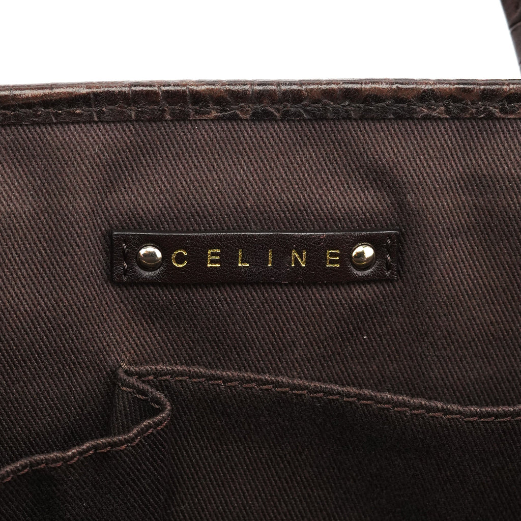 Brown Leather Monogram Boogie Tote Bag