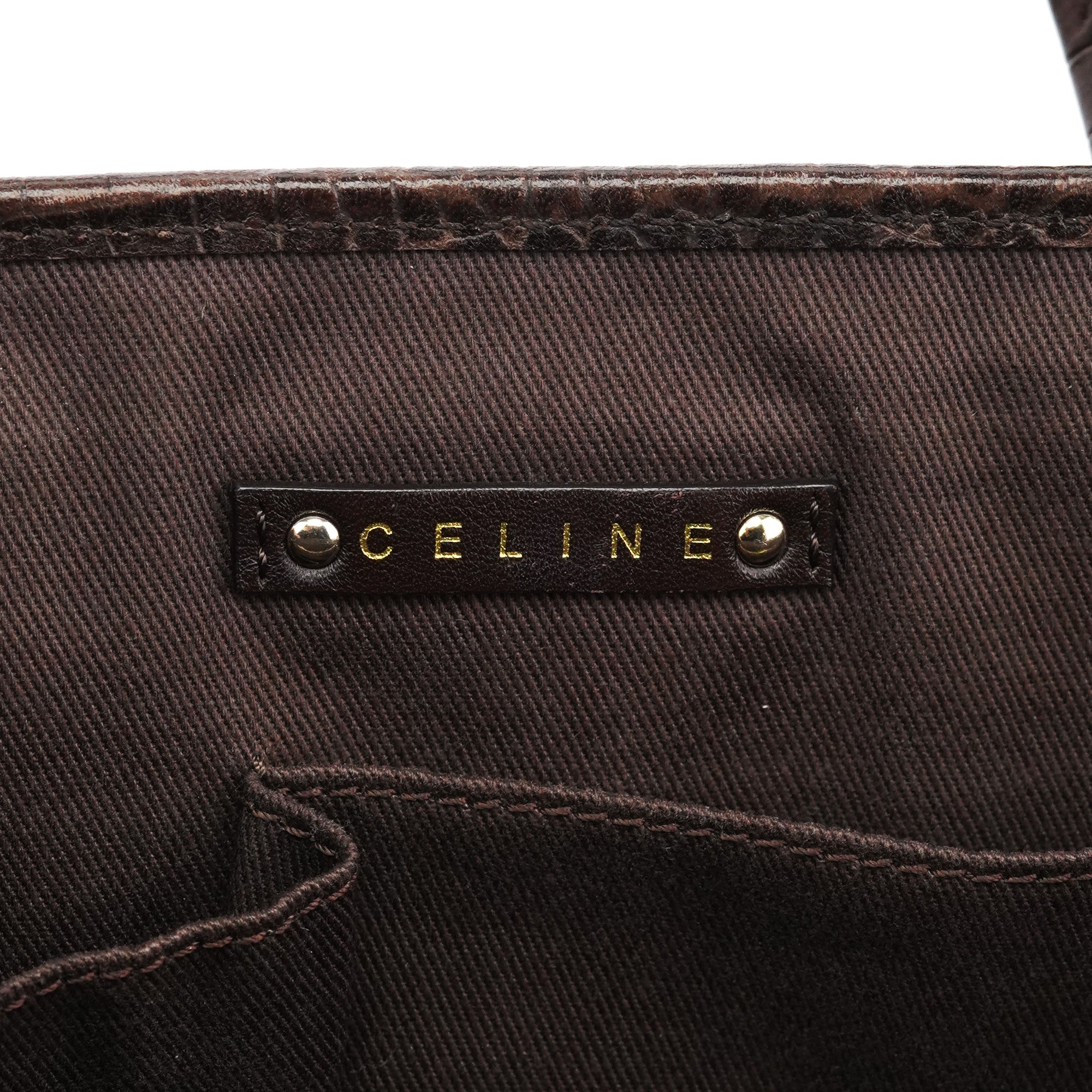 Brown Leather Monogram Boogie Tote Bag