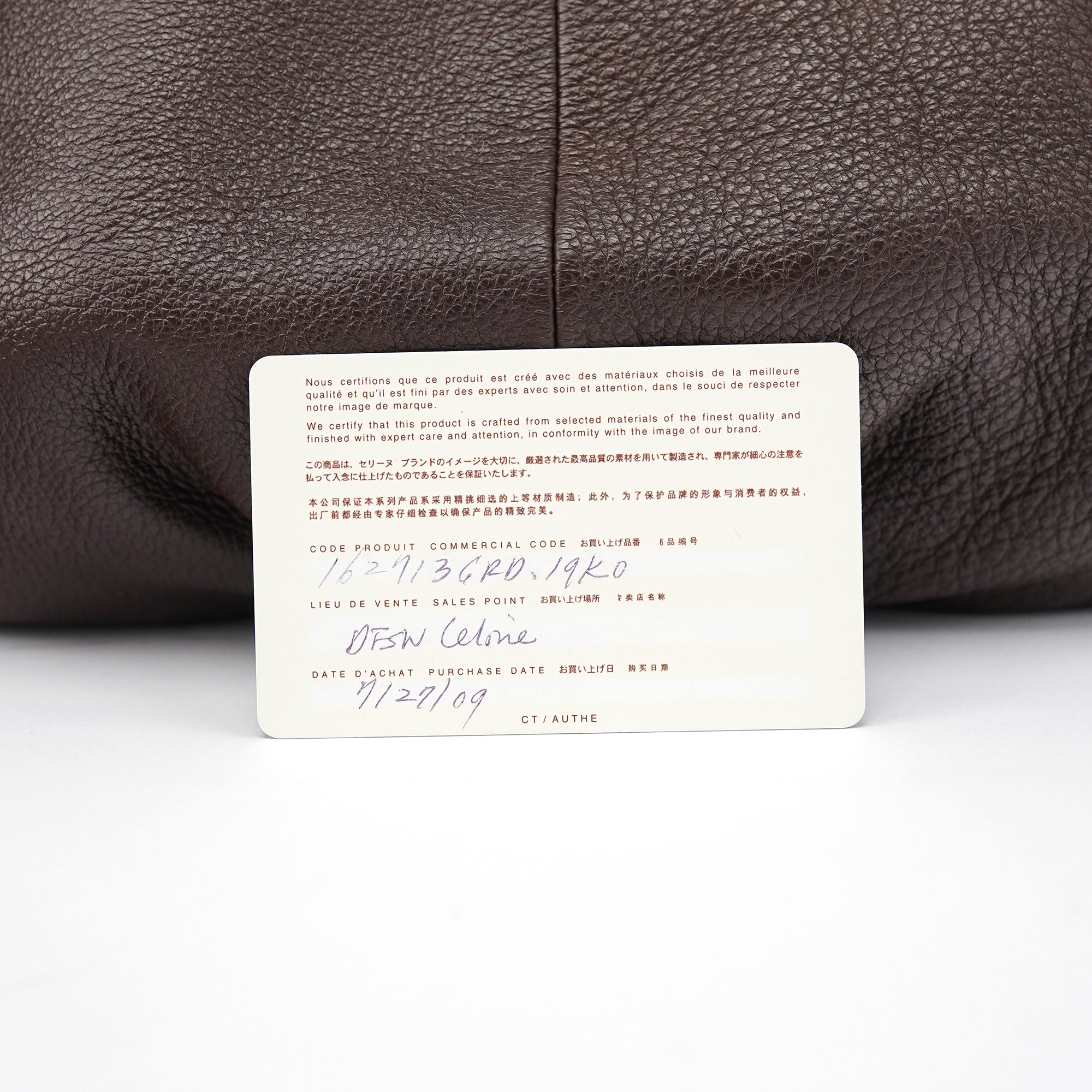 Brown Leather Pillow 2-Way Bag