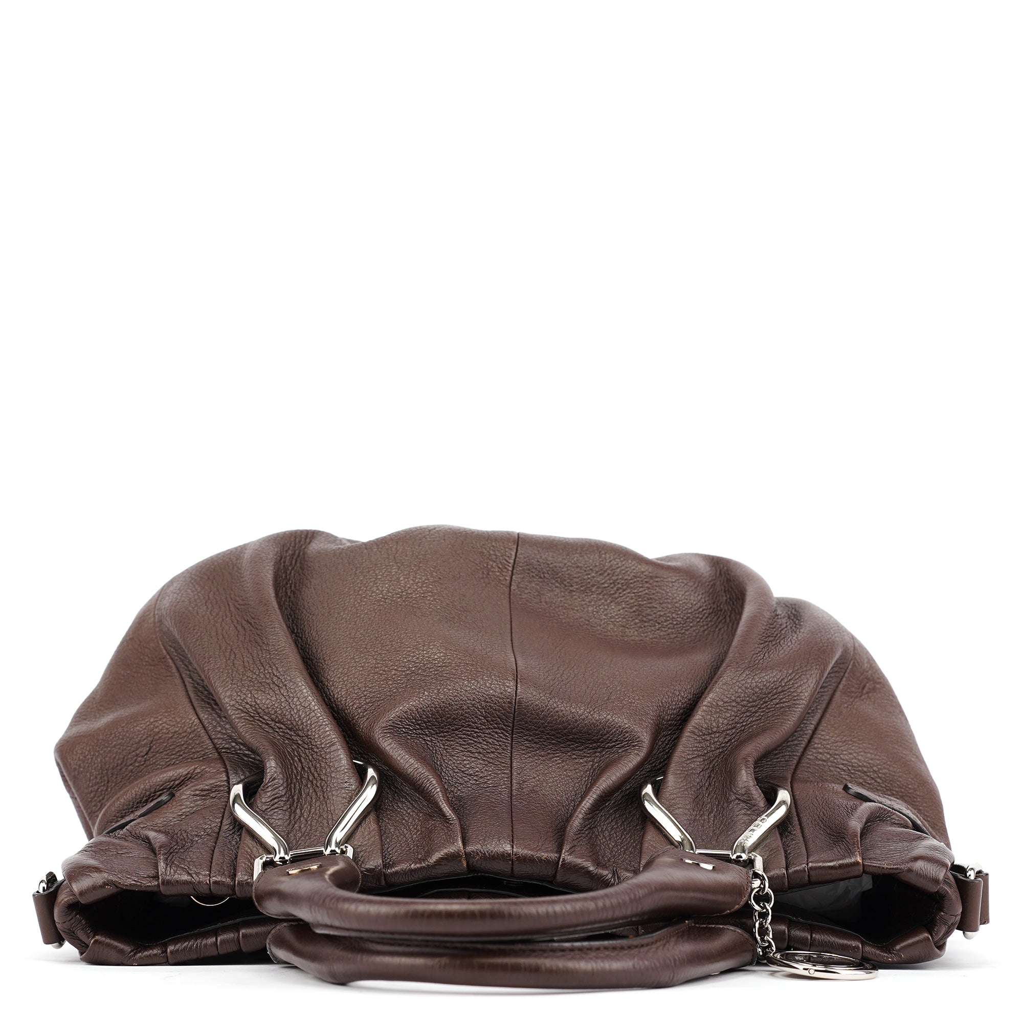 Brown Leather Pillow 2-Way Bag