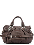 Brown Leather Pillow 2-Way Bag