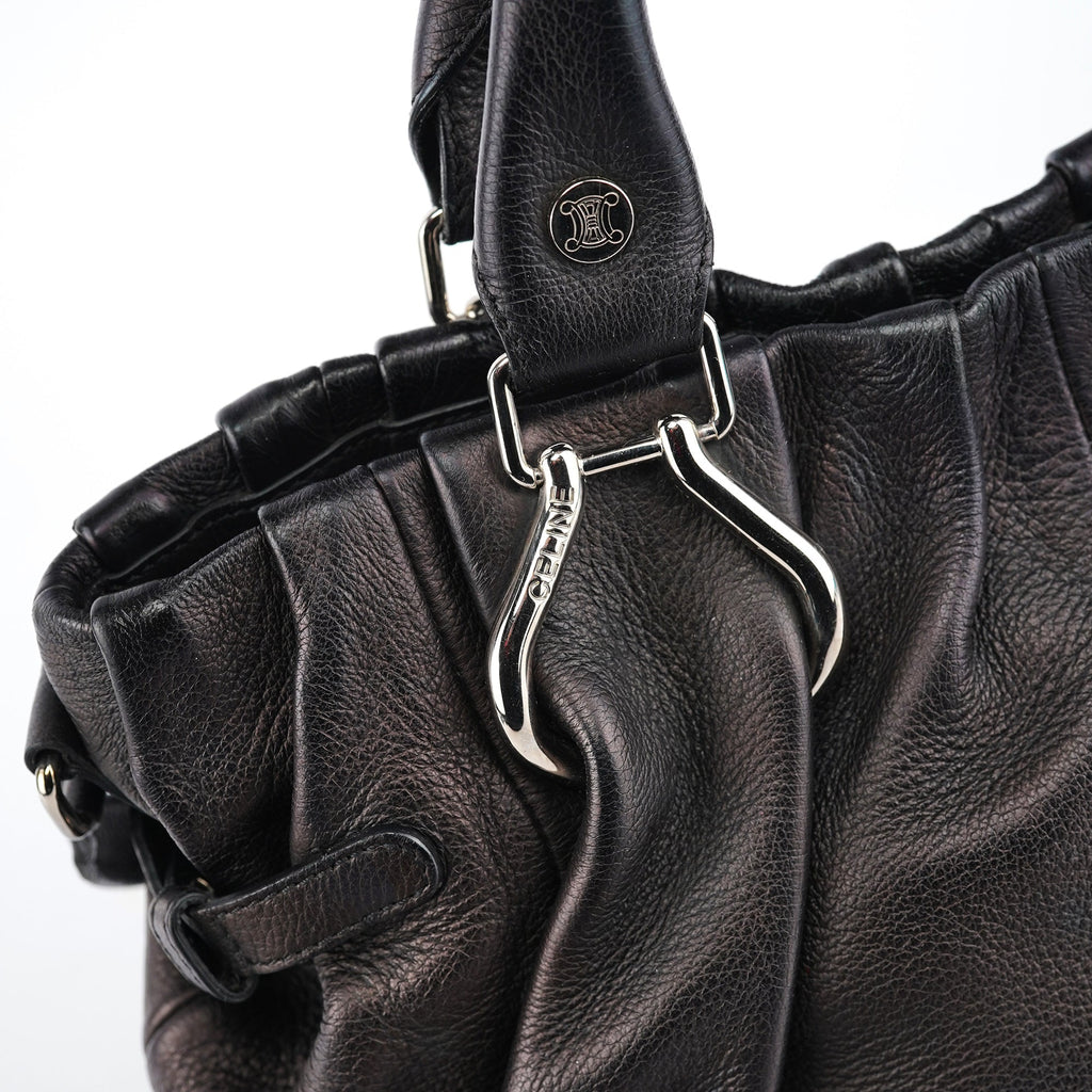 Brown Leather Pillow 2-Way Tote Bag