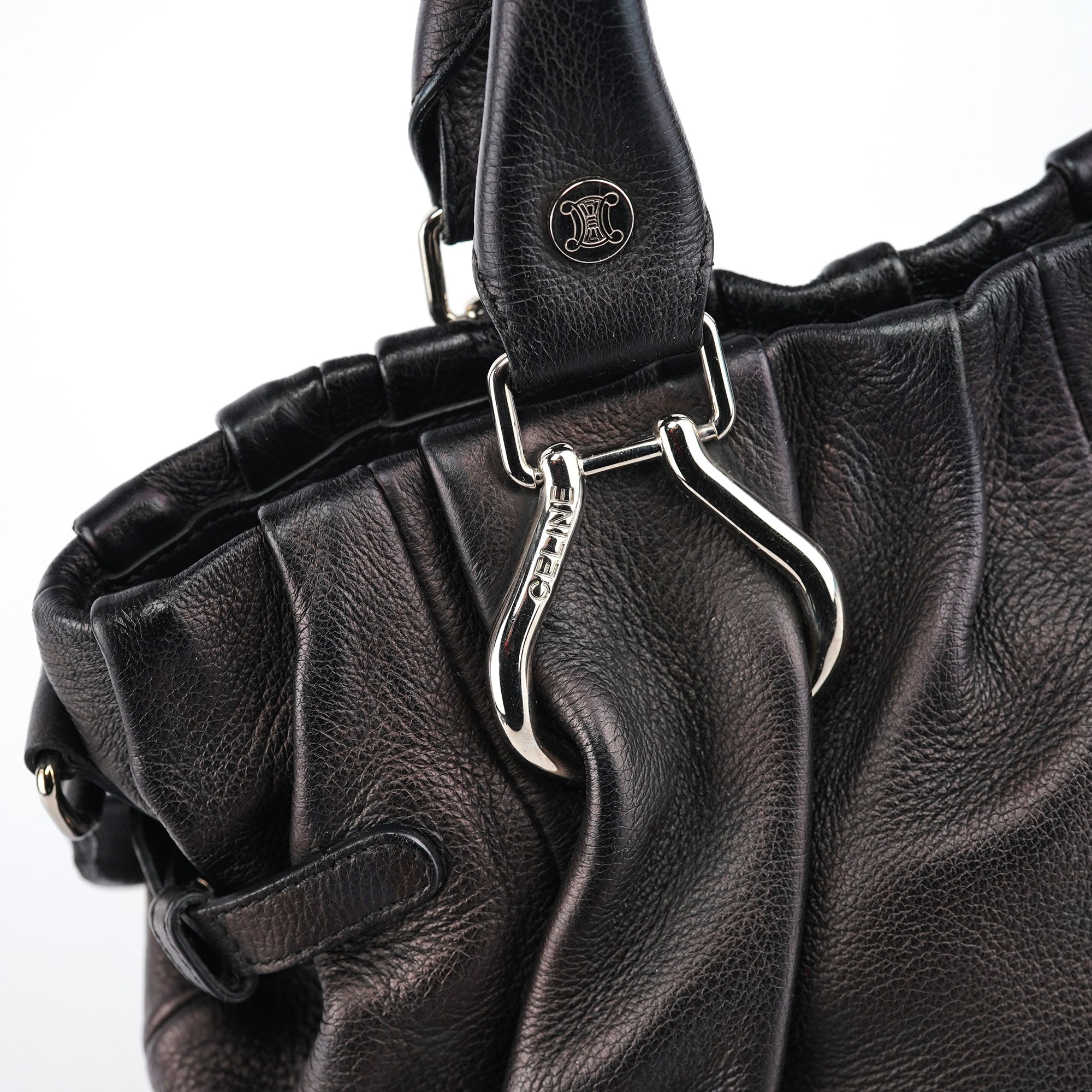 Brown Leather Pillow 2-Way Tote Bag