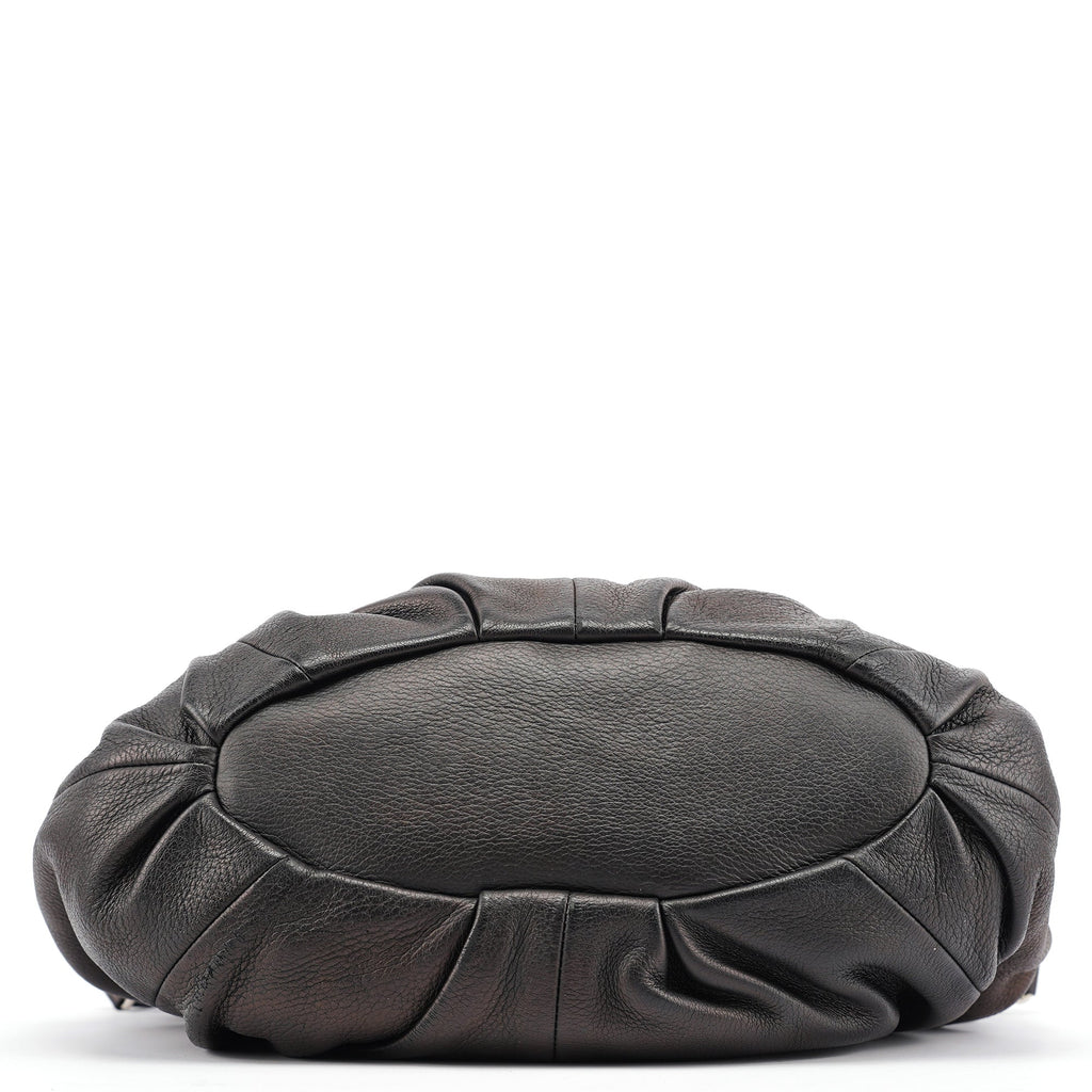Brown Leather Pillow 2-Way Tote Bag