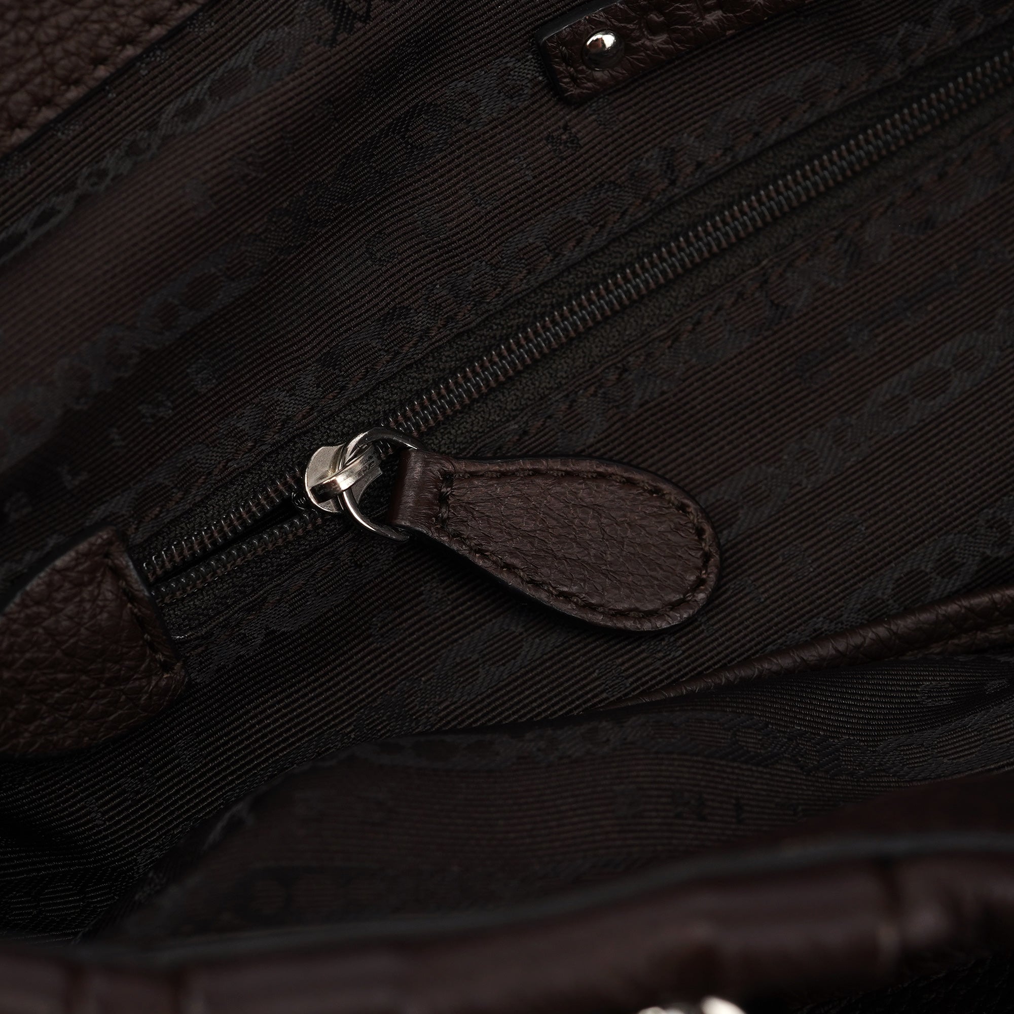 Brown Leather Pillow 2-Way Tote Bag