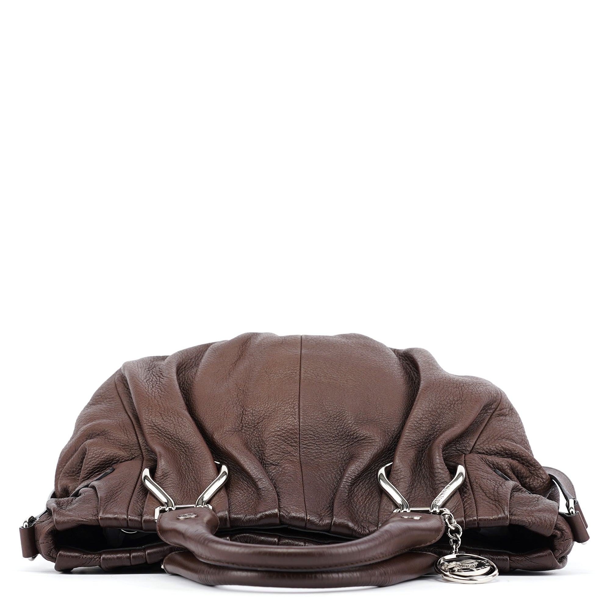 Brown Leather Pillow 2-Way Tote Bag