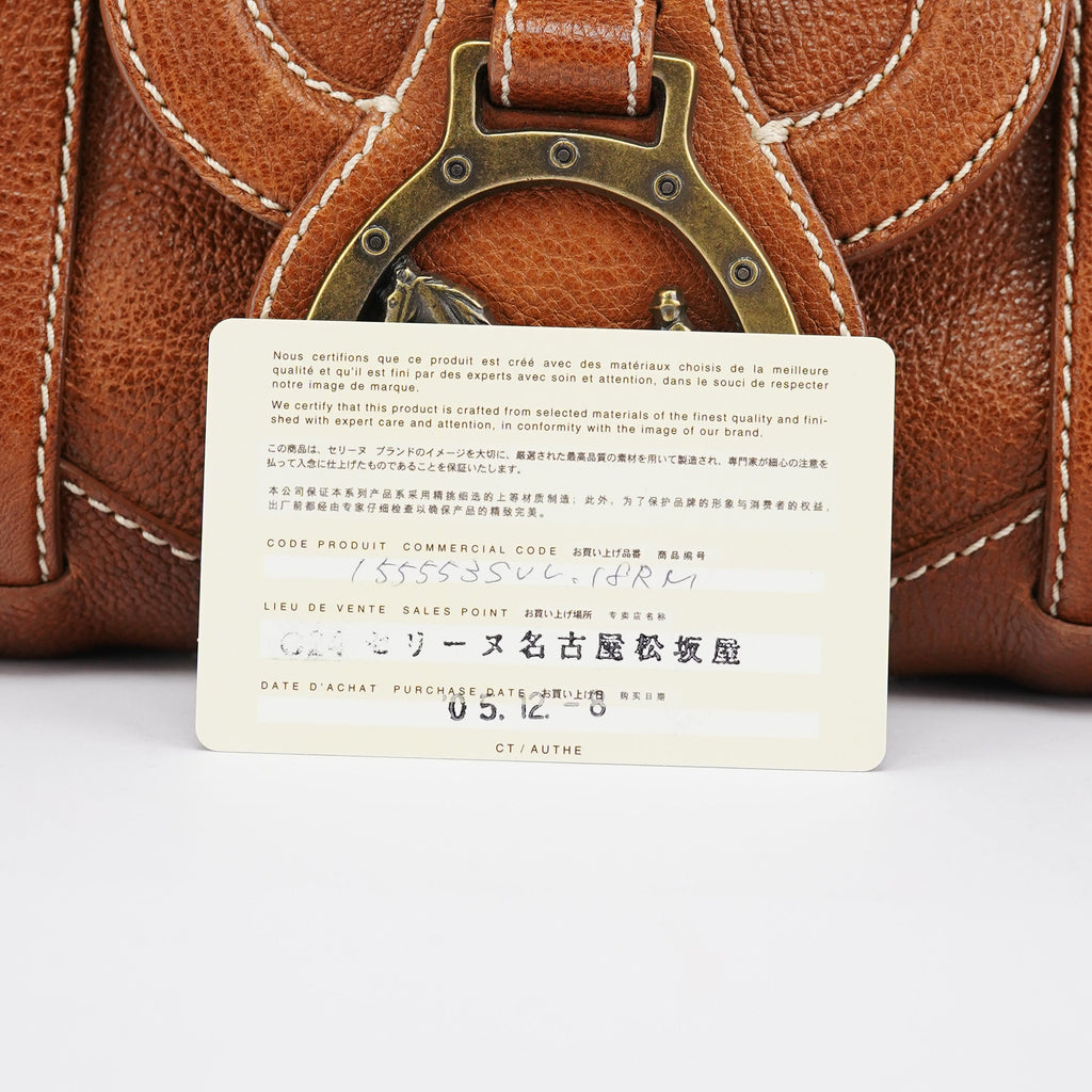Brown Leather Triomphe Tote Bag
