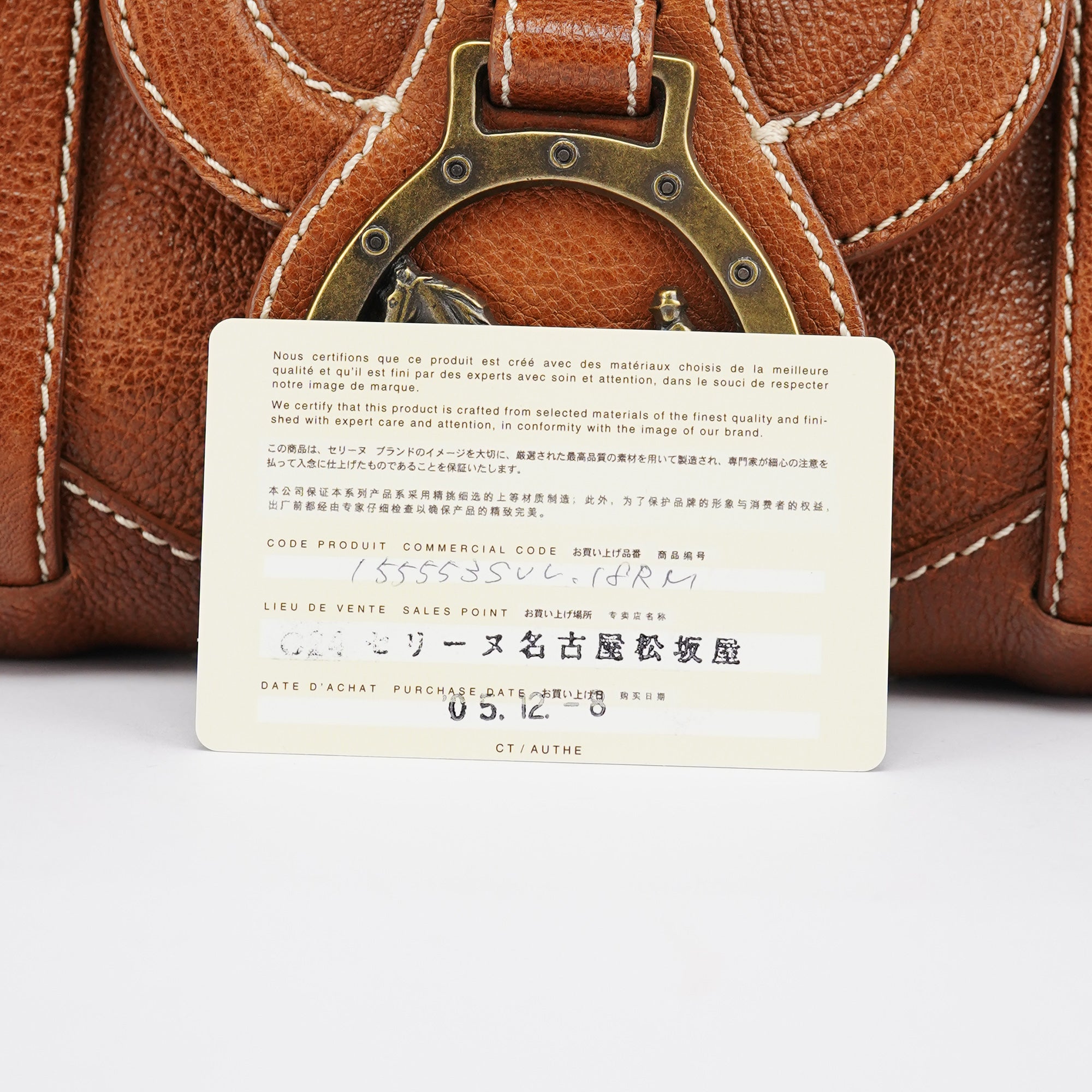 Brown Leather Triomphe Tote Bag