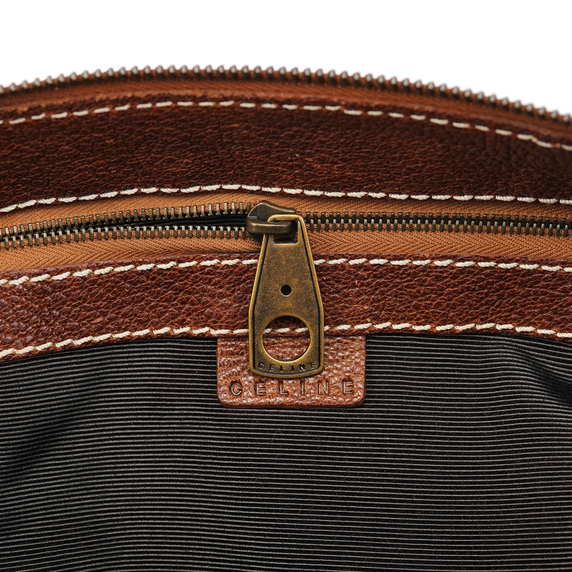 Brown Leather Triomphe Tote Bag