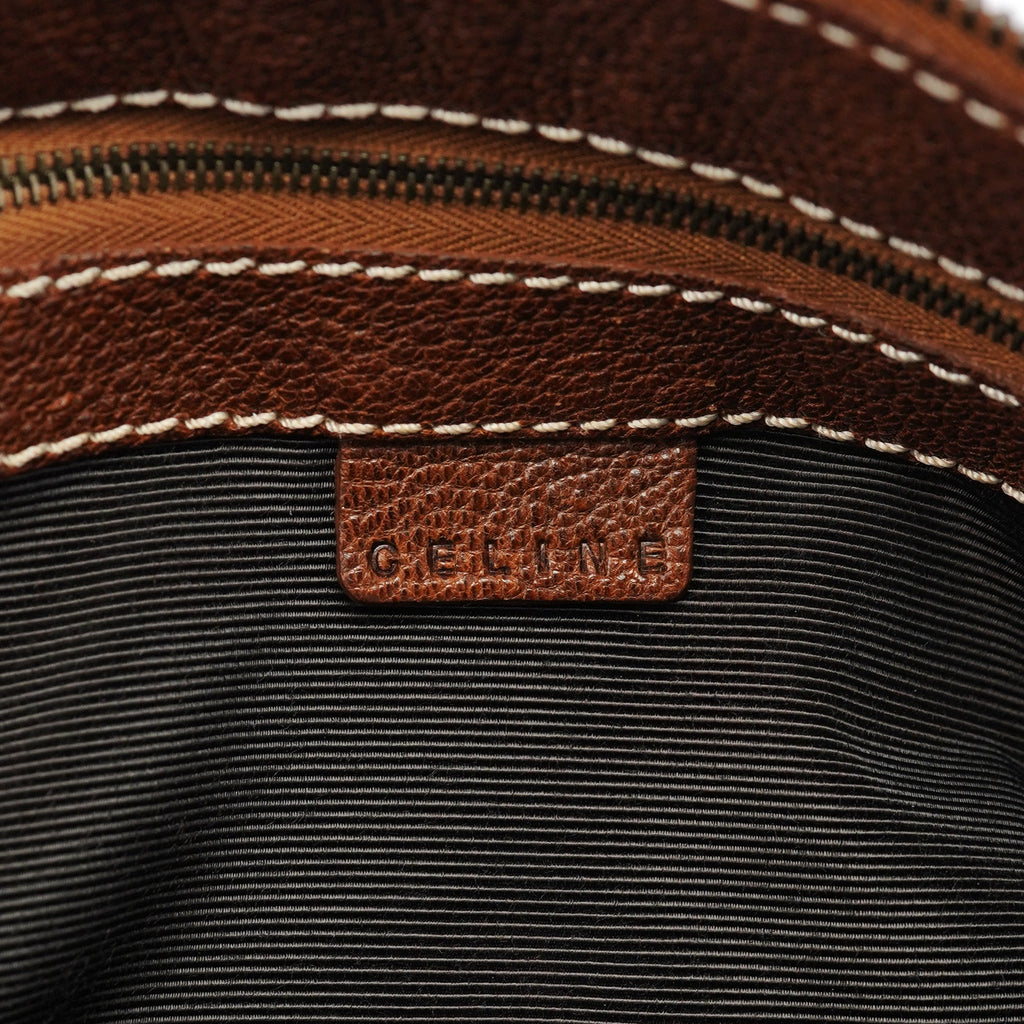 Brown Leather Triomphe Tote Bag