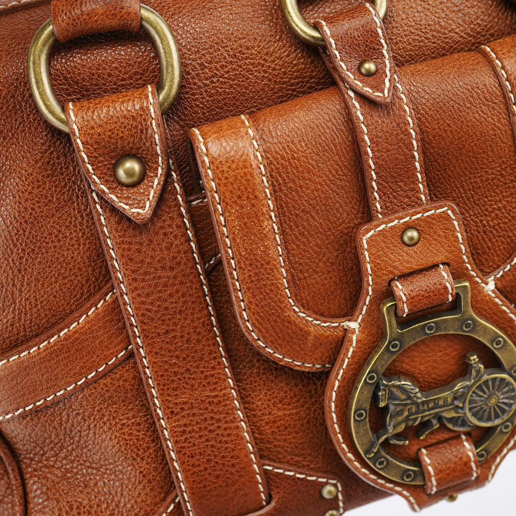 Brown Leather Triomphe Tote Bag
