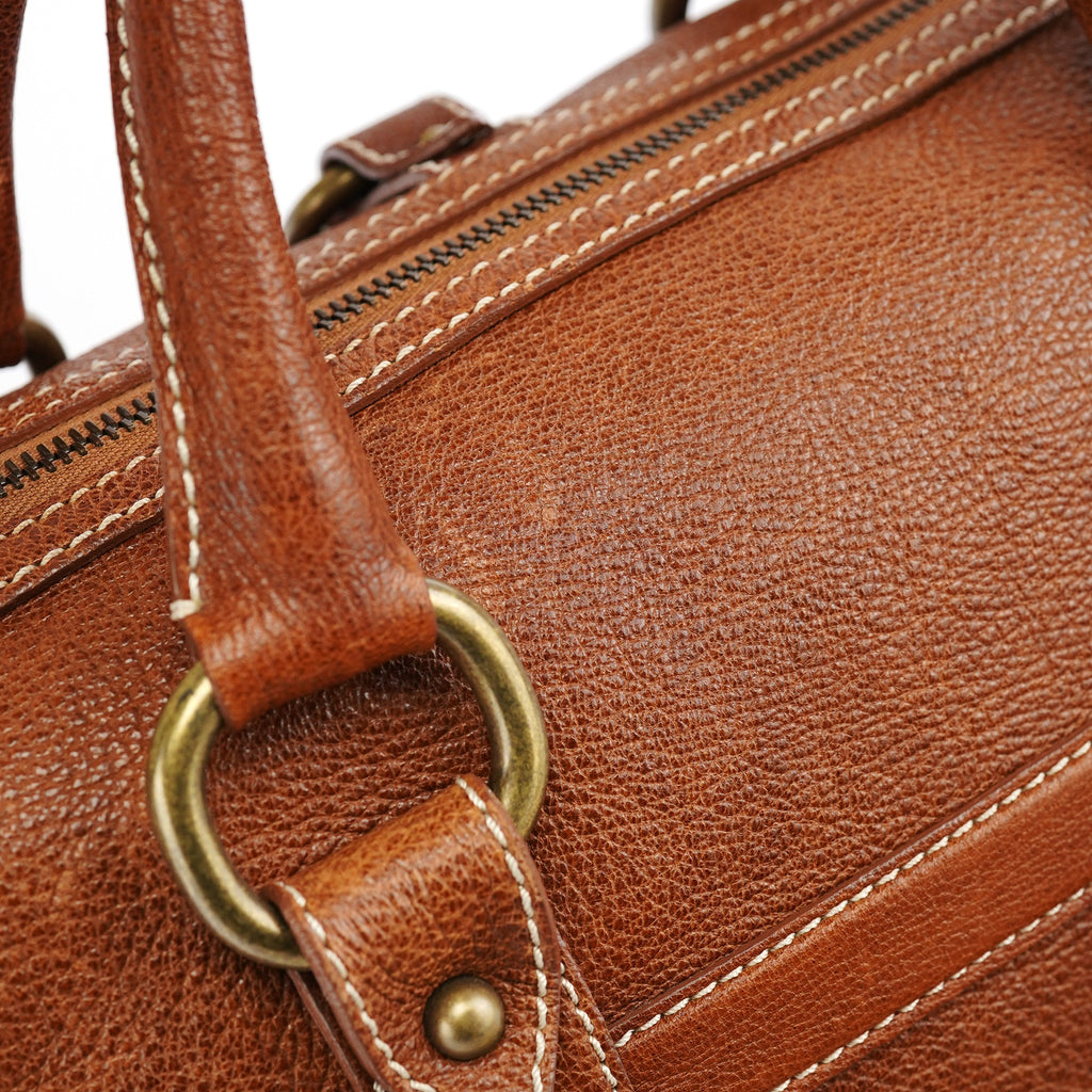 Brown Leather Triomphe Tote Bag
