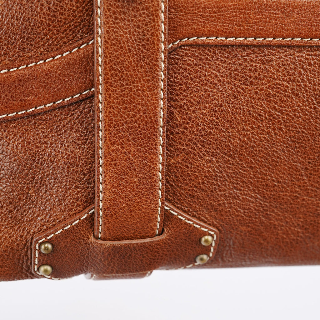 Brown Leather Triomphe Tote Bag