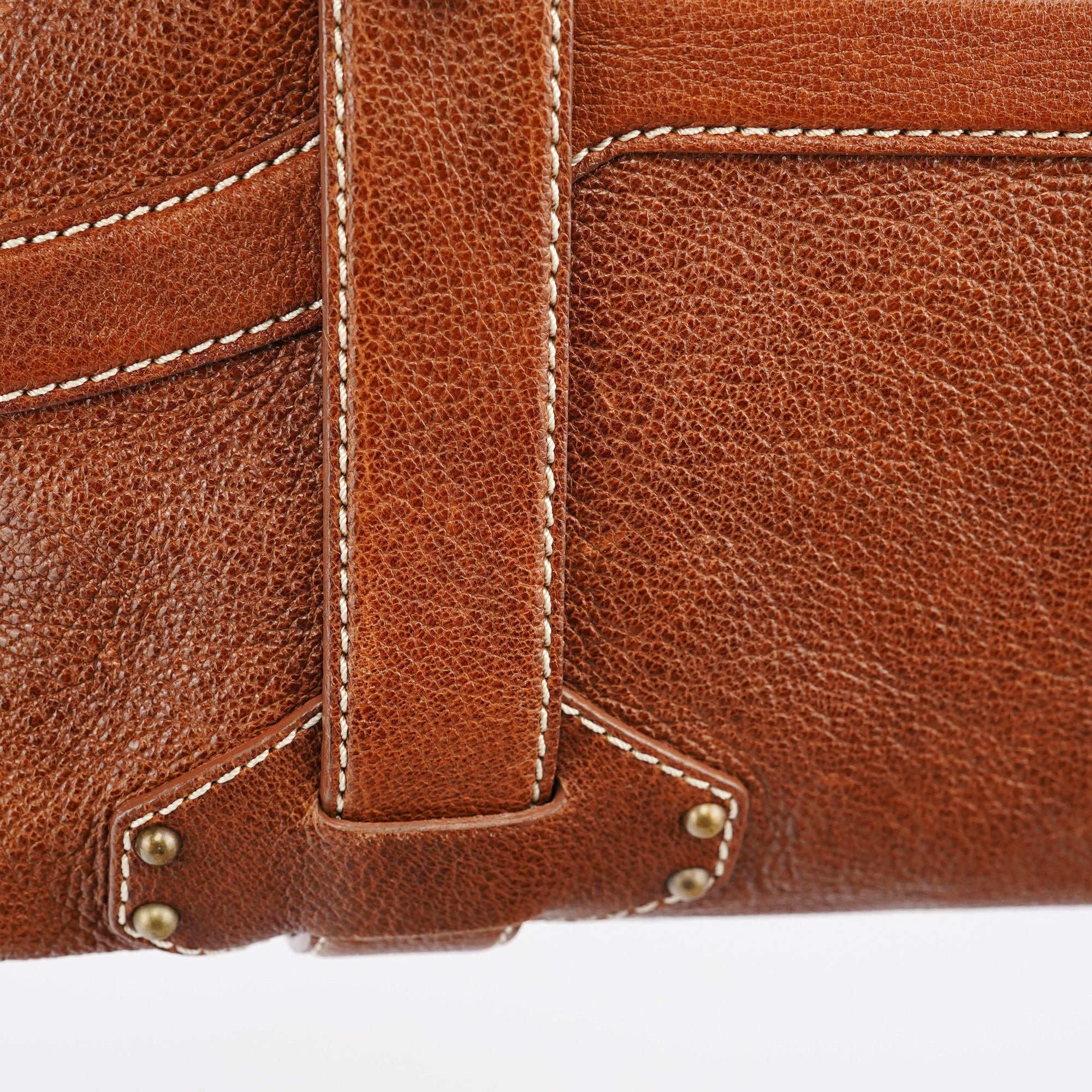 Brown Leather Triomphe Tote Bag