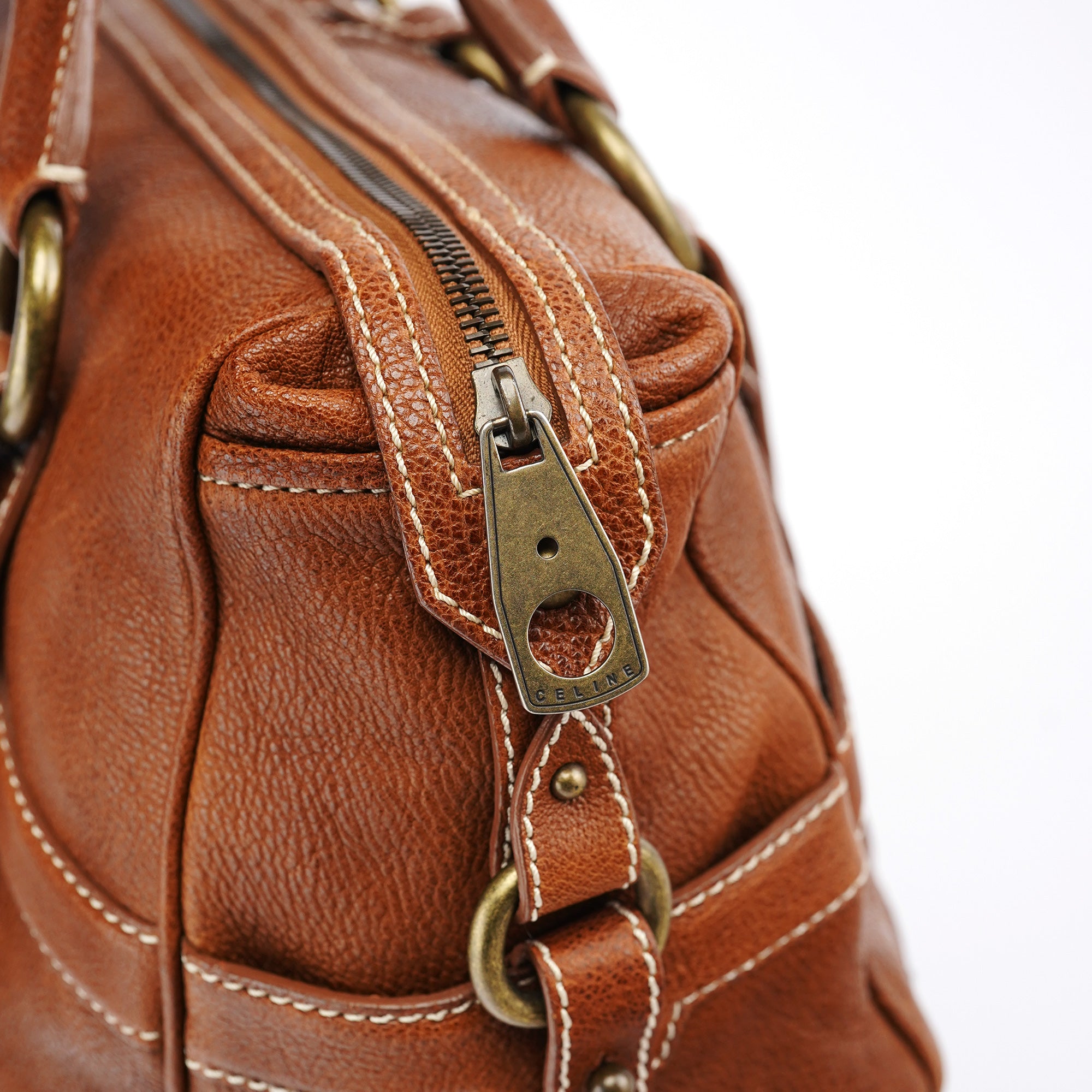 Brown Leather Triomphe Tote Bag