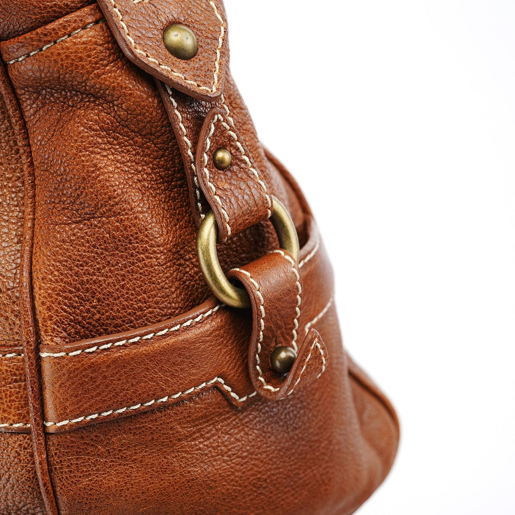Brown Leather Triomphe Tote Bag