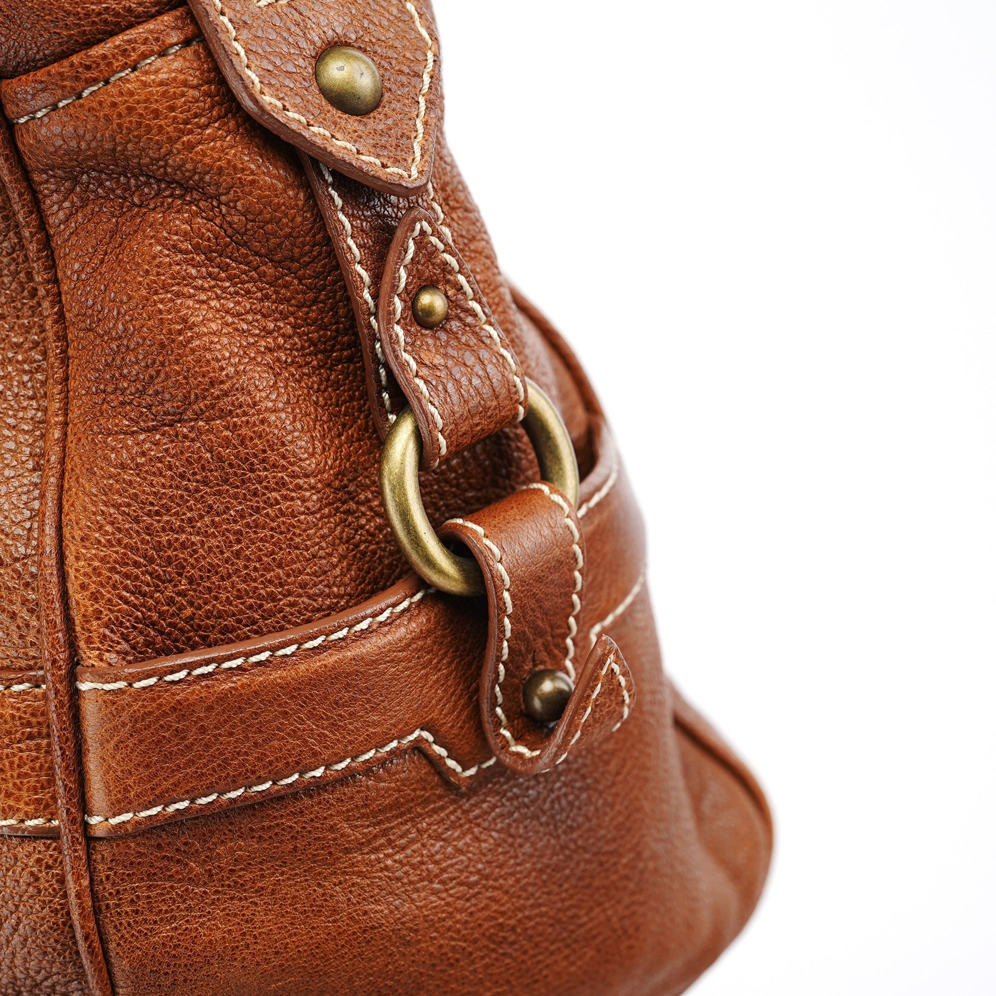 Brown Leather Triomphe Tote Bag