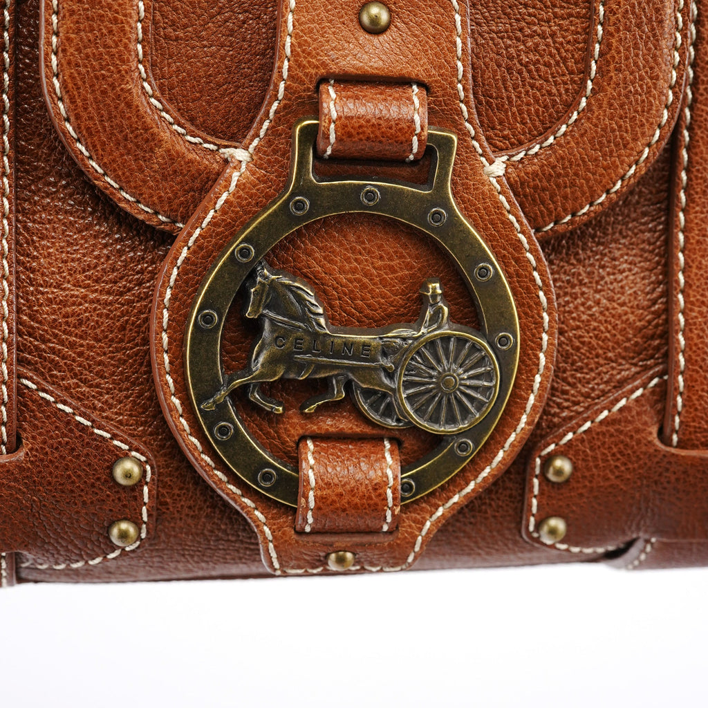 Brown Leather Triomphe Tote Bag
