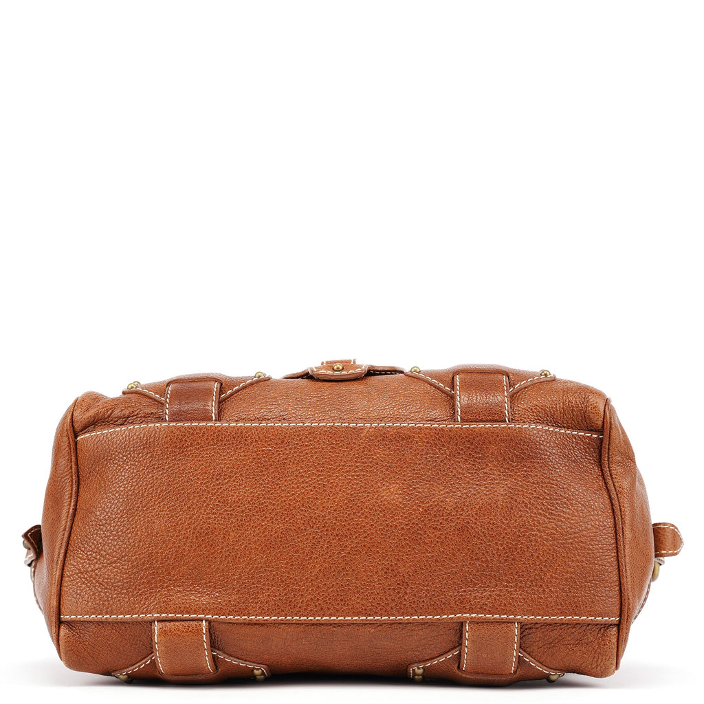 Brown Leather Triomphe Tote Bag