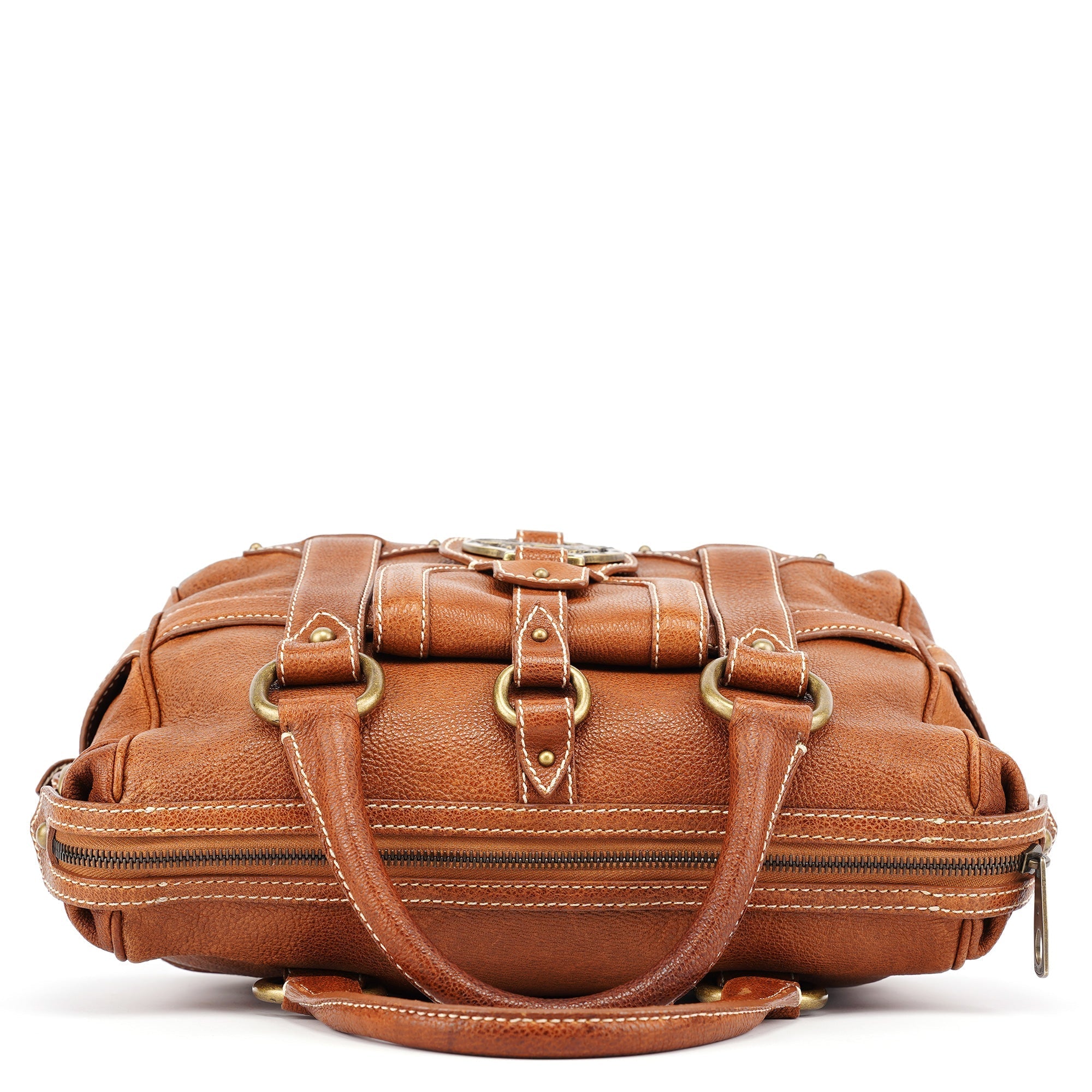 Brown Leather Triomphe Tote Bag