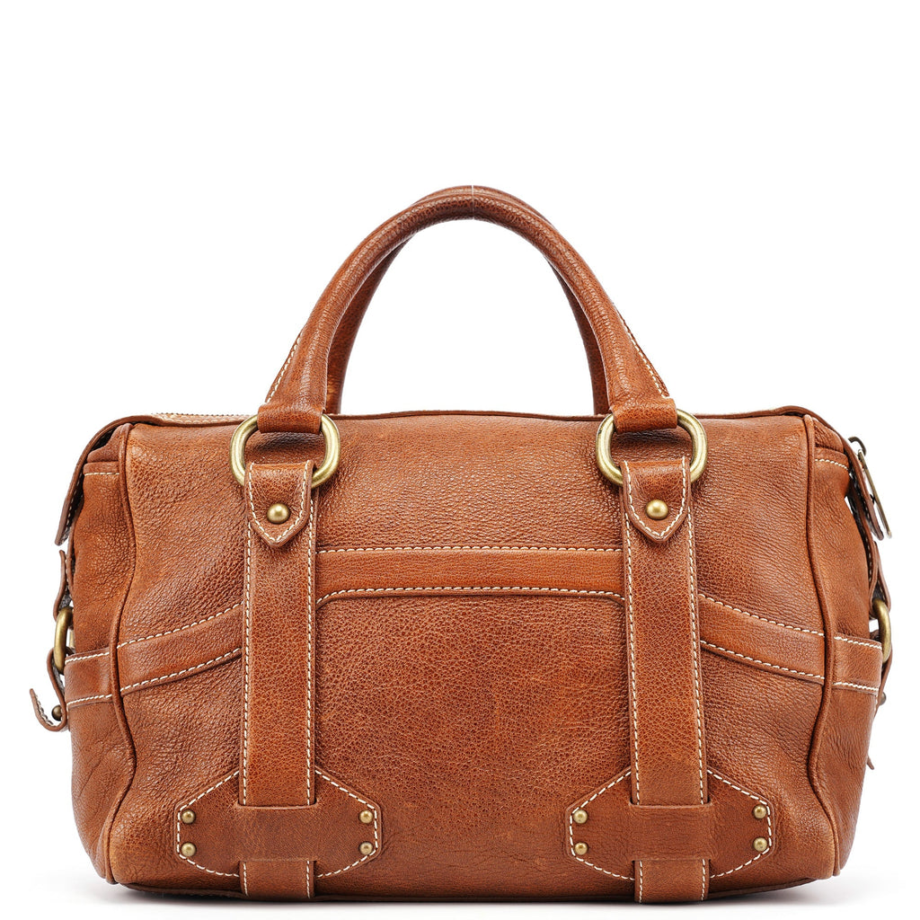 Brown Leather Triomphe Tote Bag