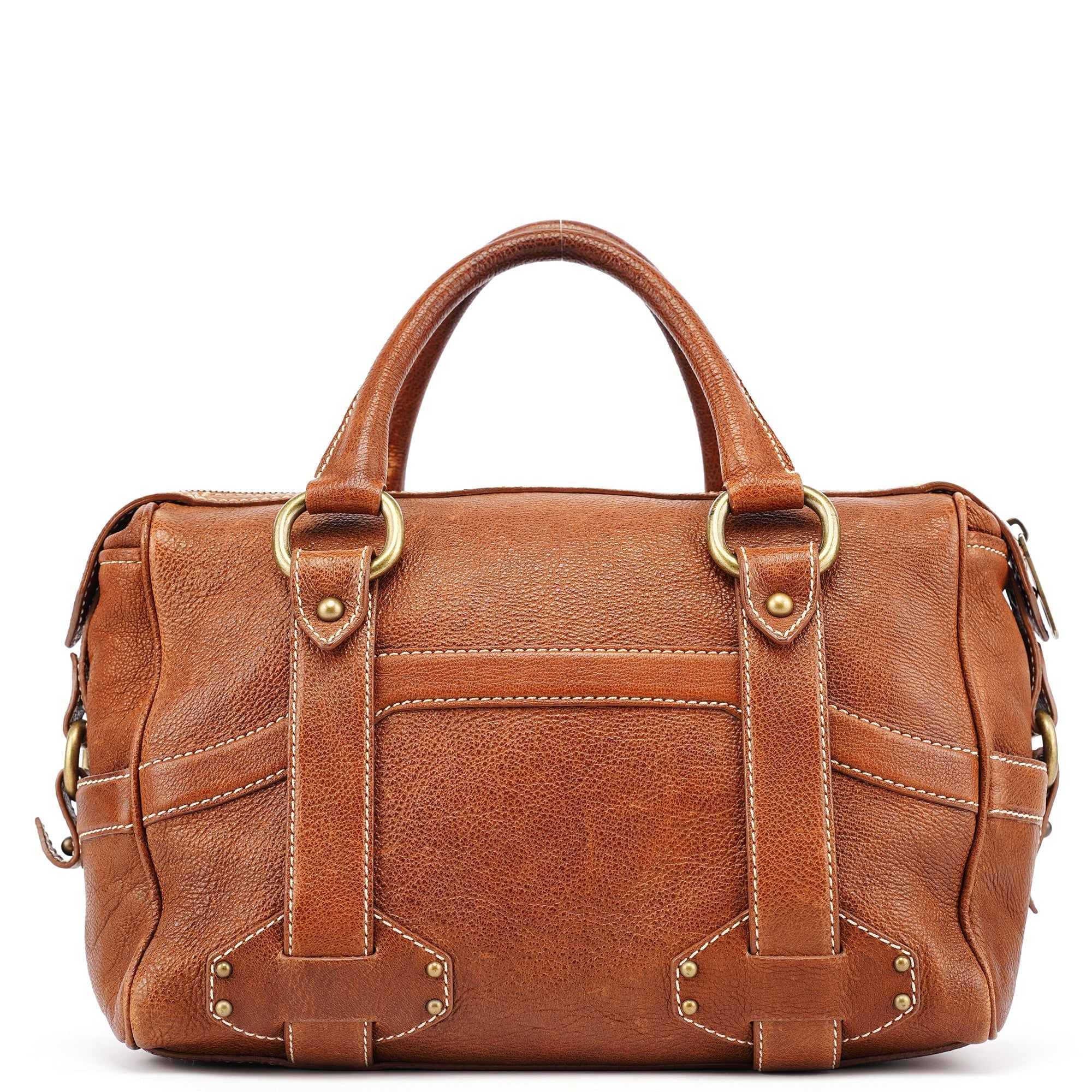 Brown Leather Triomphe Tote Bag