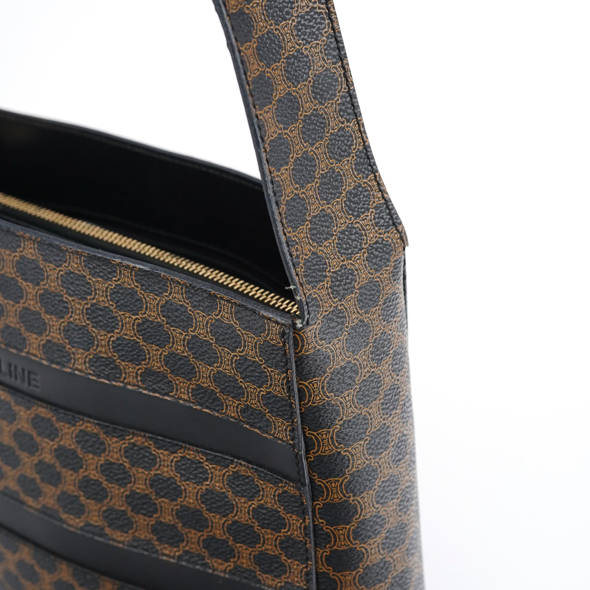 Brown Macadam Canvas Shoulder Bag