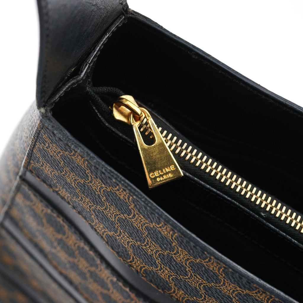 Brown Macadam Canvas Shoulder Bag
