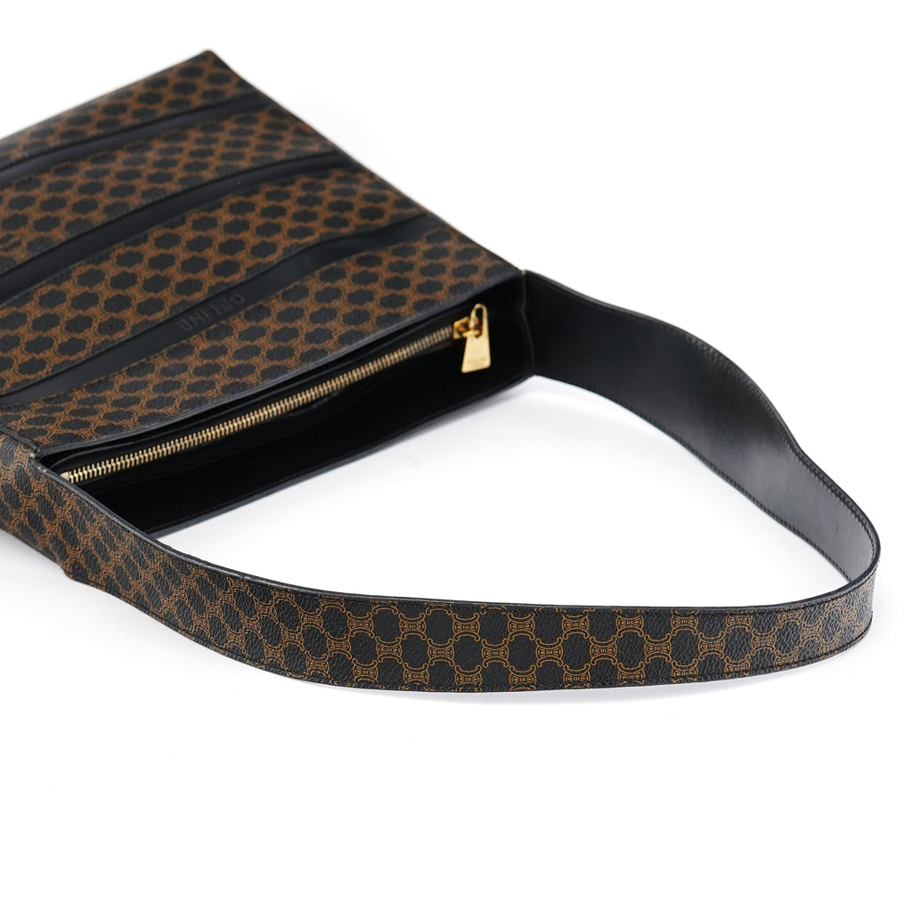 Brown Macadam Canvas Shoulder Bag