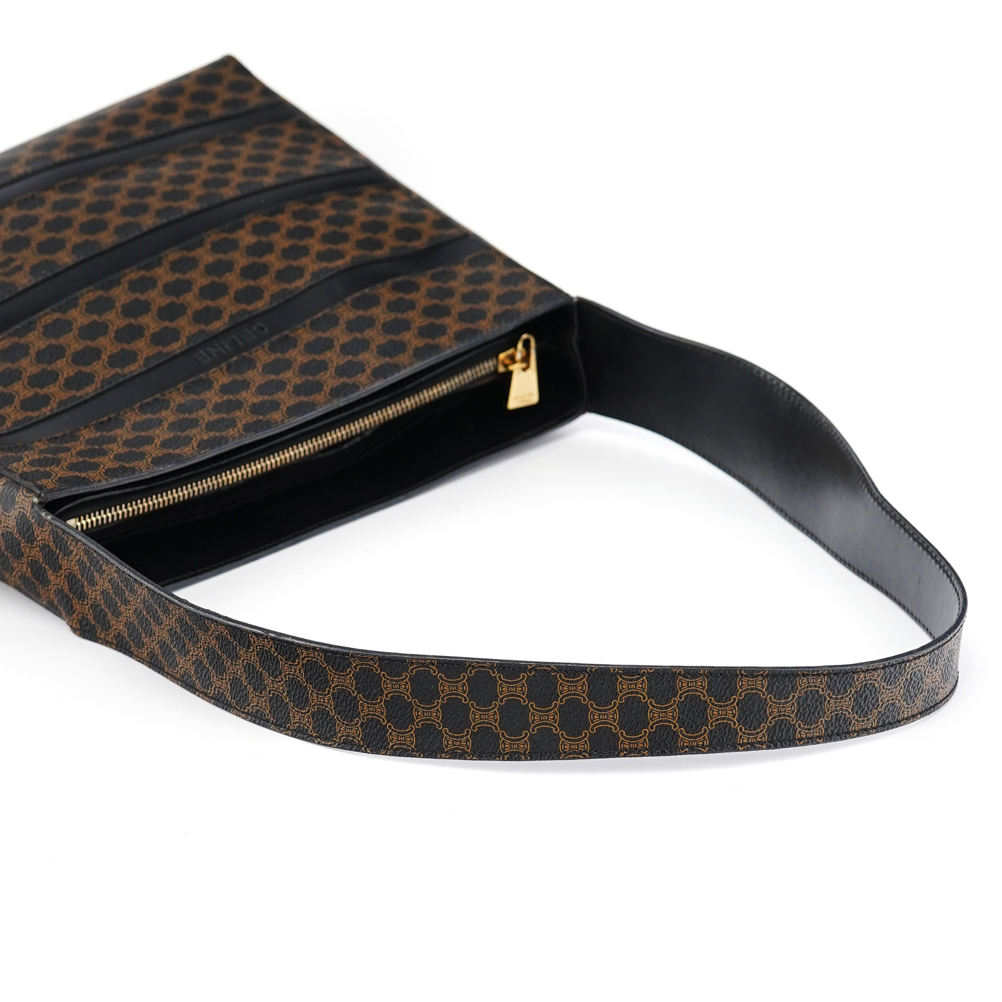 Brown Macadam Canvas Shoulder Bag