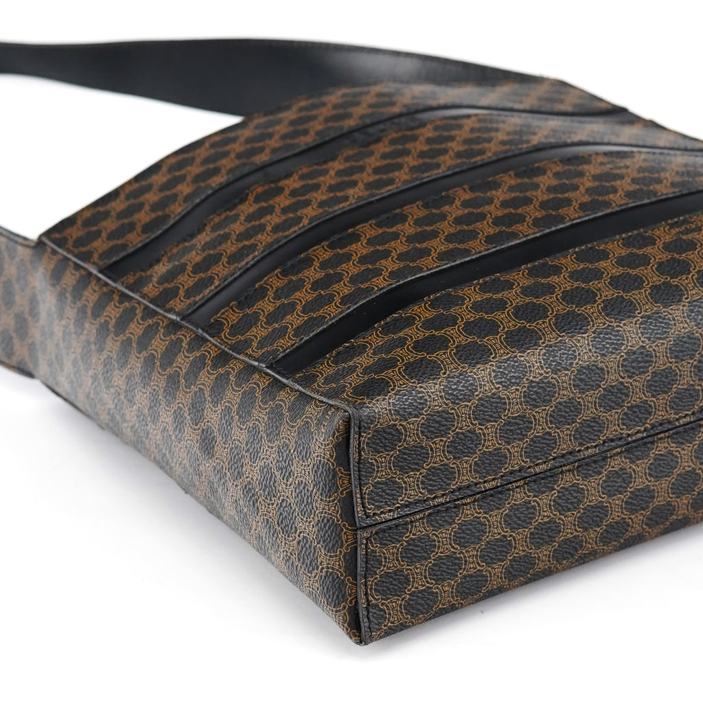 Brown Macadam Canvas Shoulder Bag