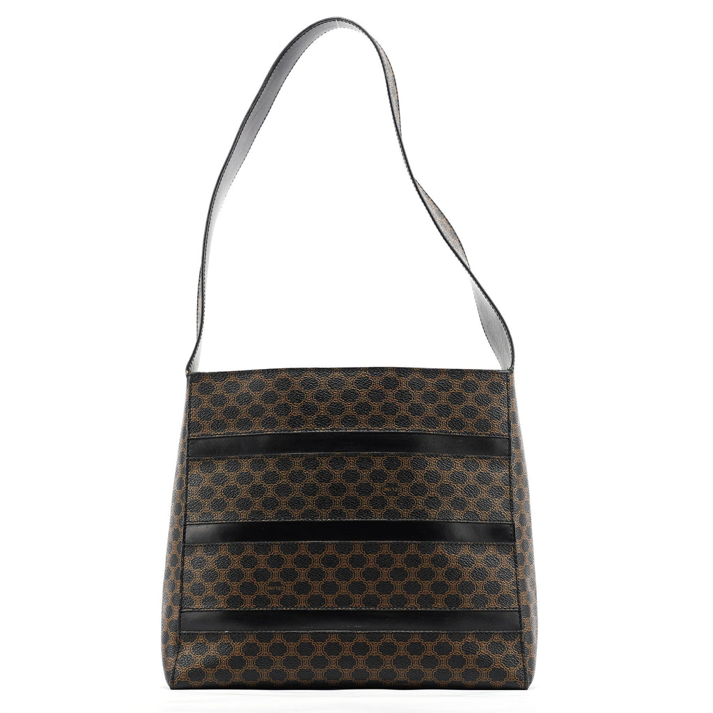Brown Macadam Canvas Shoulder Bag