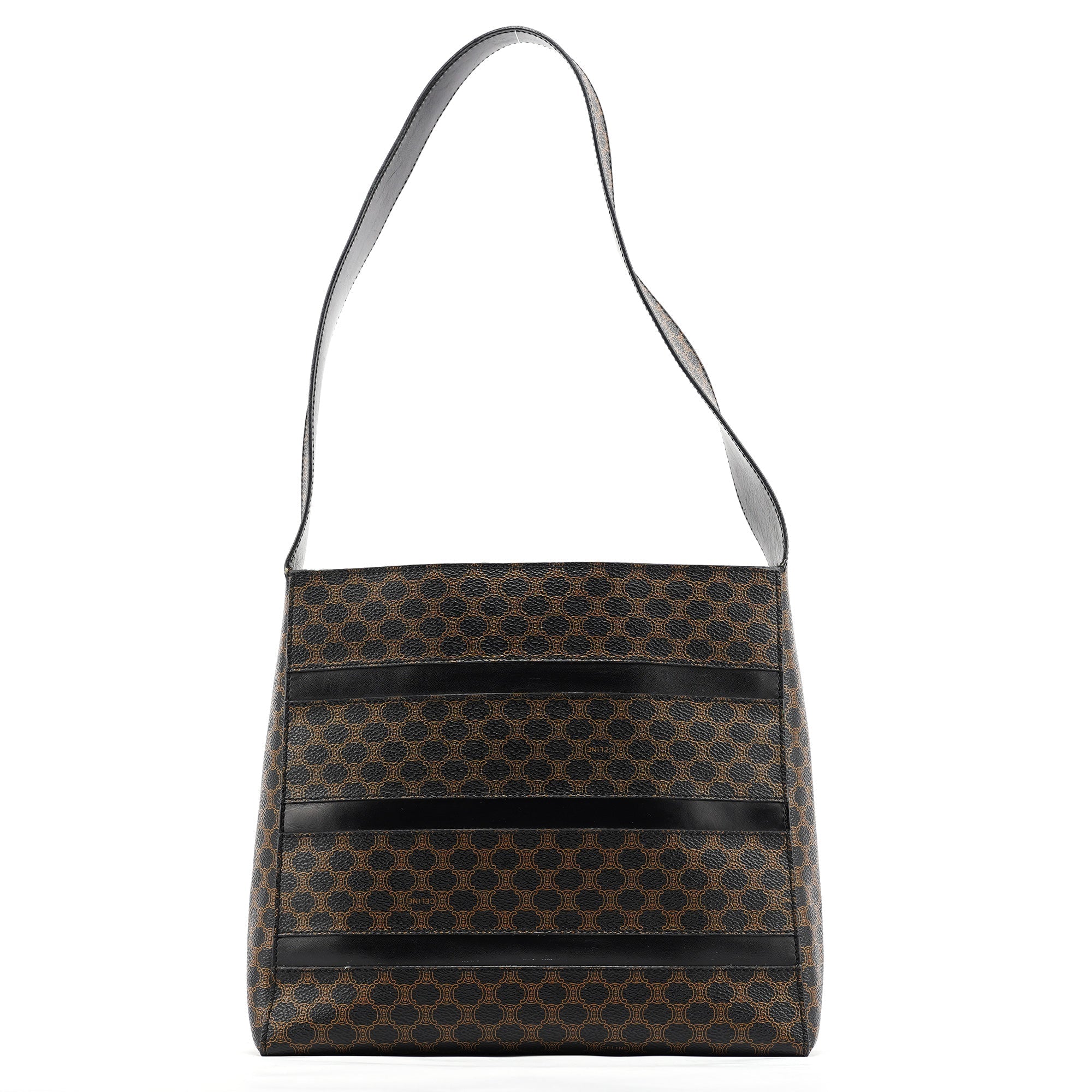 Brown Macadam Canvas Shoulder Bag