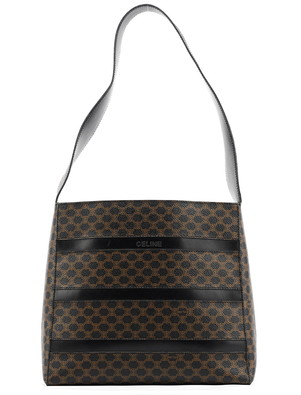 Brown Macadam Canvas Shoulder Bag