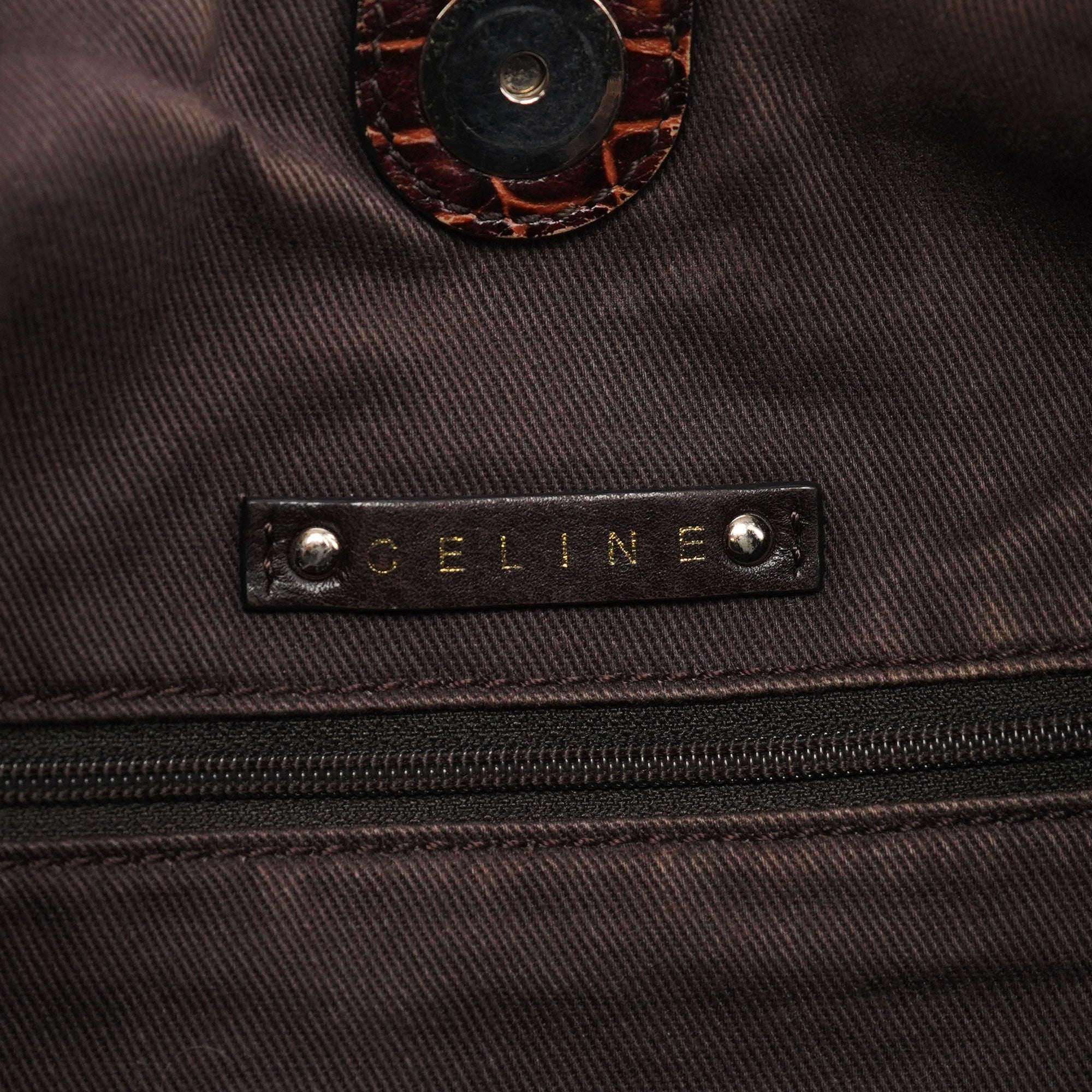 Brown Macadam Shoulder Bag