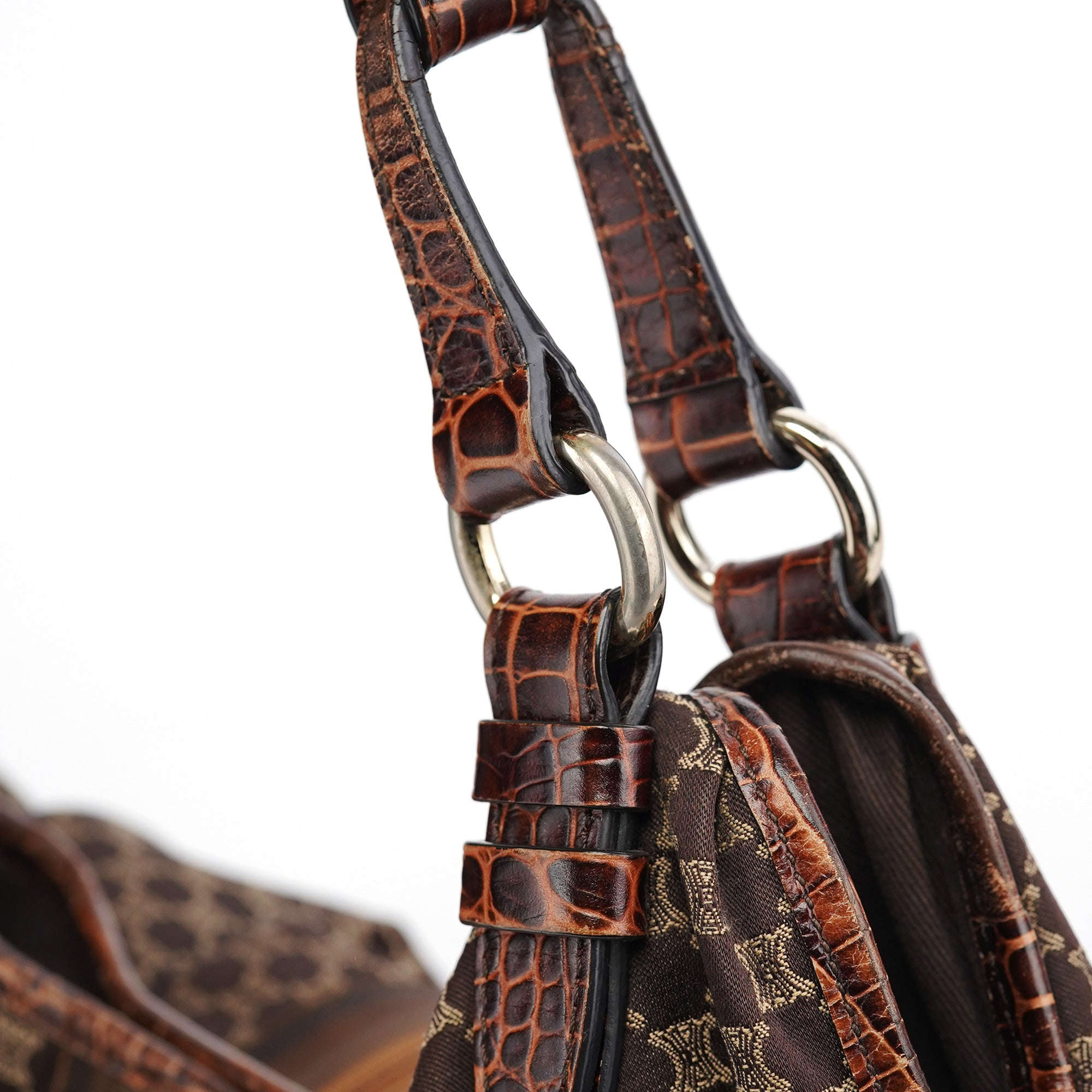 Brown Macadam Shoulder Bag