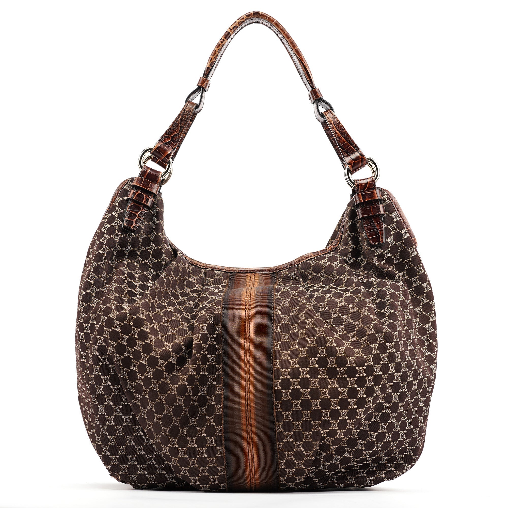 Brown Macadam Shoulder Bag