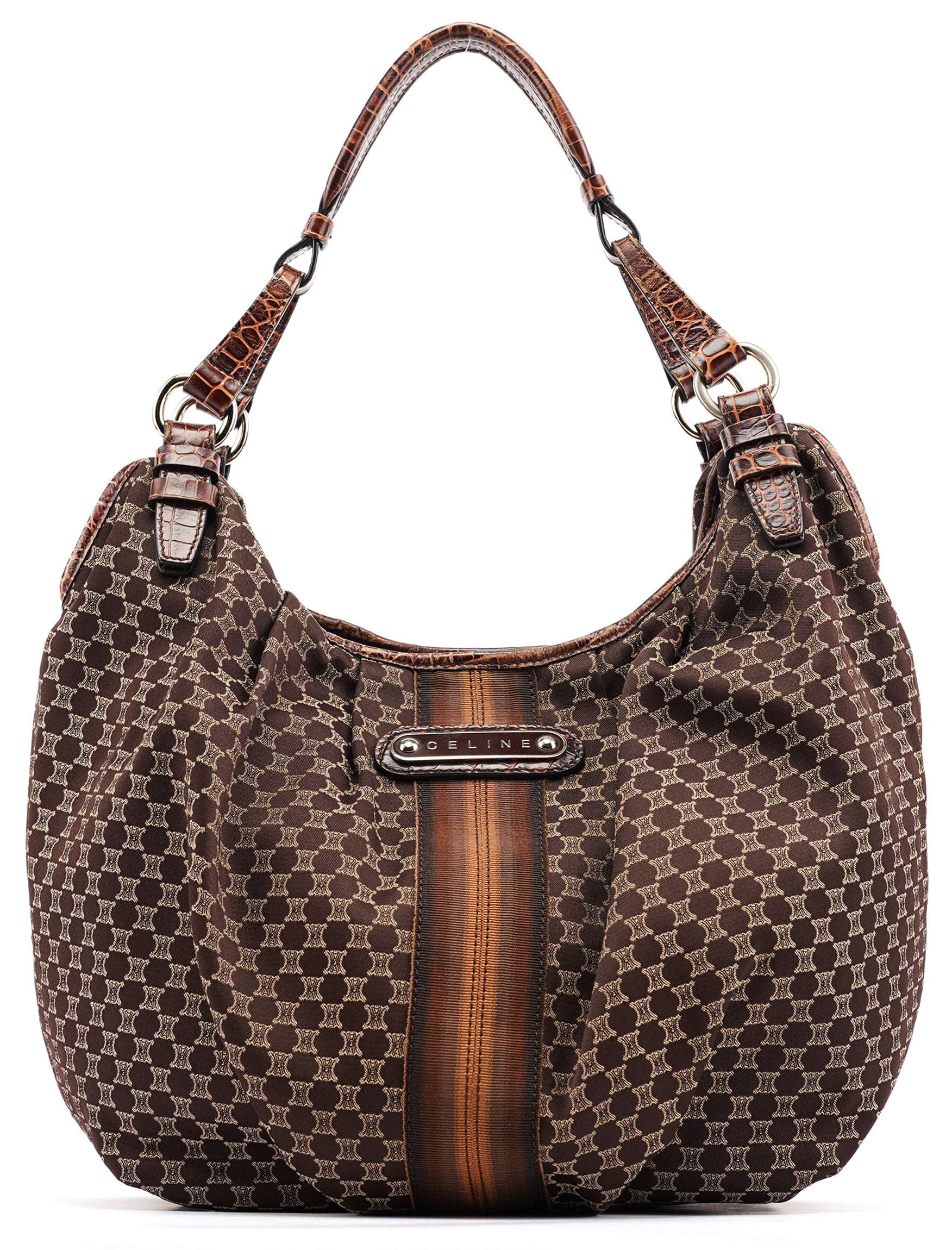Brown Macadam Shoulder Bag