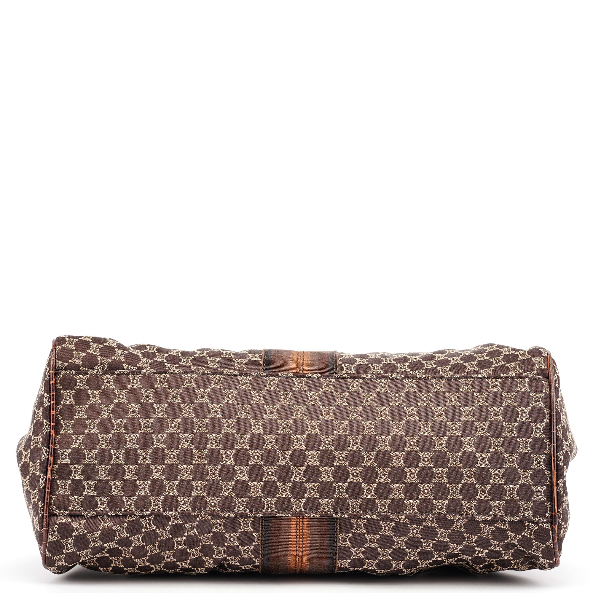 Brown Monogram Croc Embossed Tote Bag