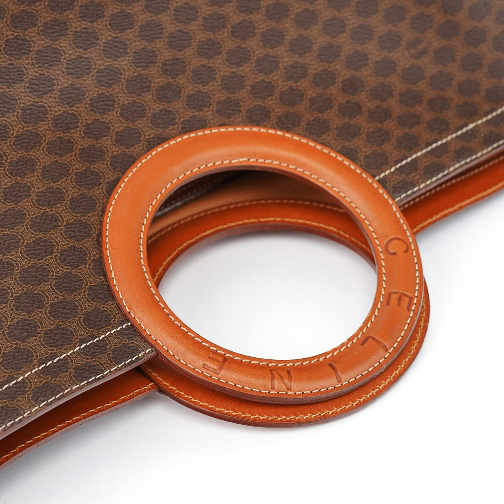 Brown Monogram Round Handle Bag