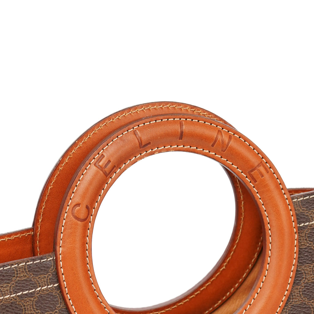 Brown Monogram Round Handle Bag