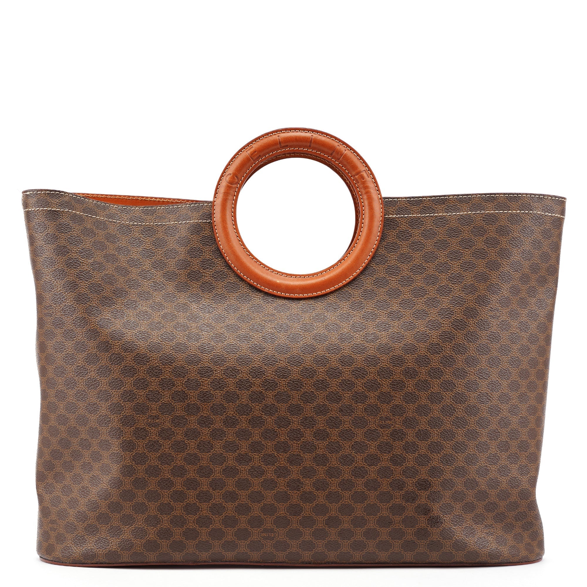 Brown Monogram Round Handle Bag