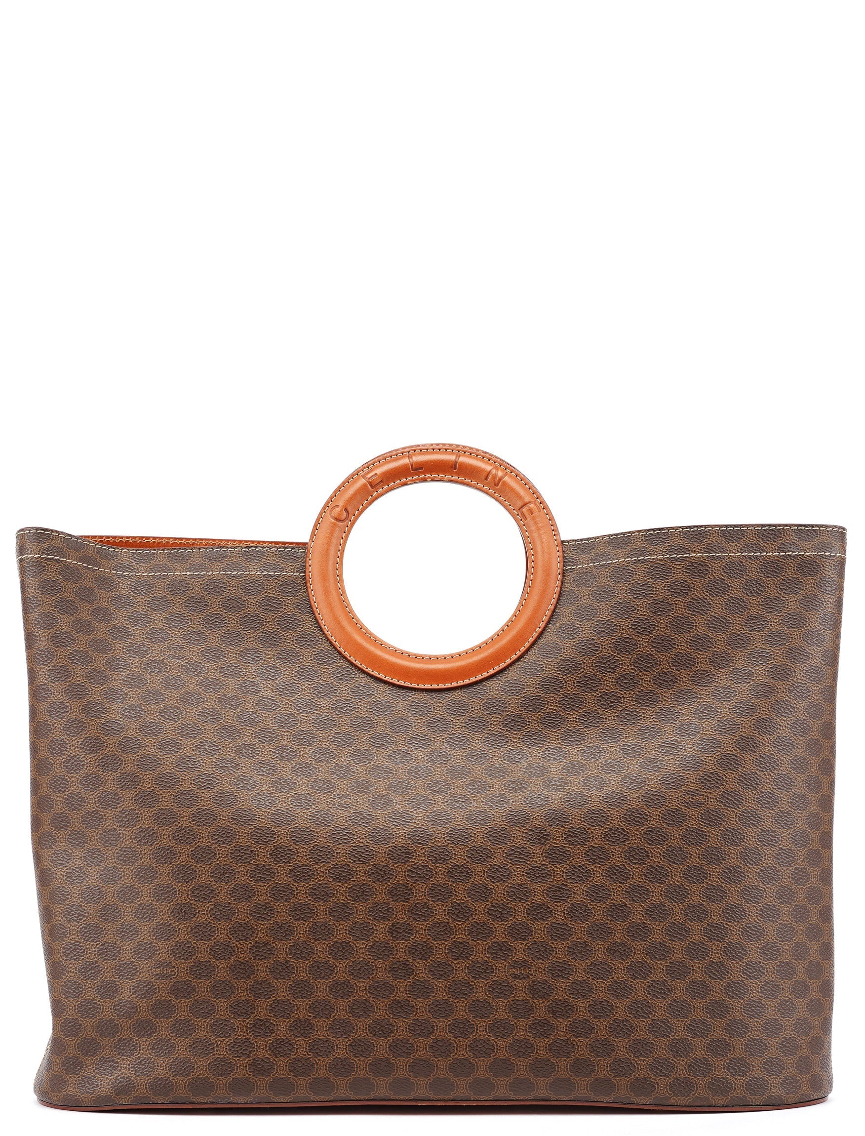 Brown Monogram Round Handle Bag