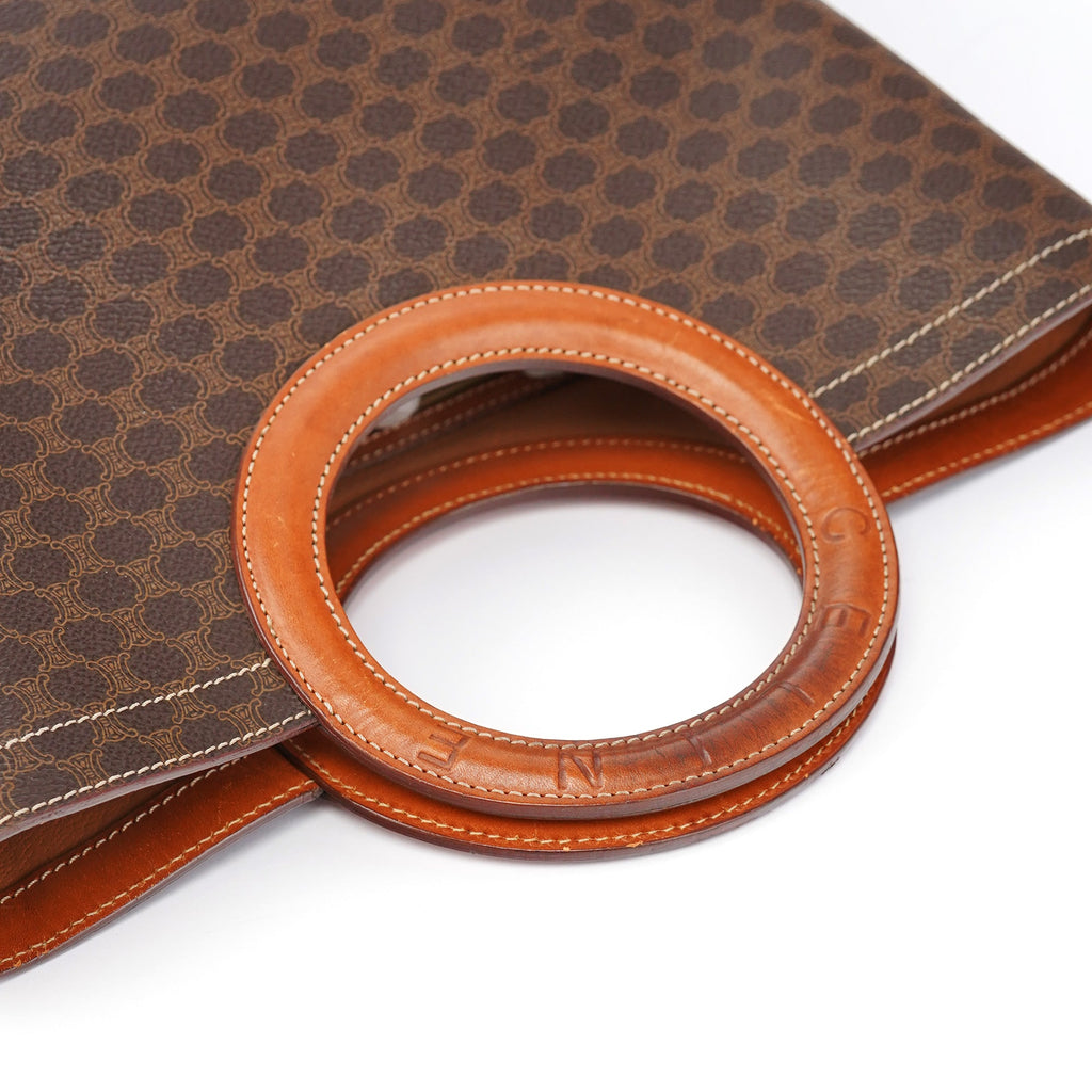 Brown Monogram Round Handle Bag