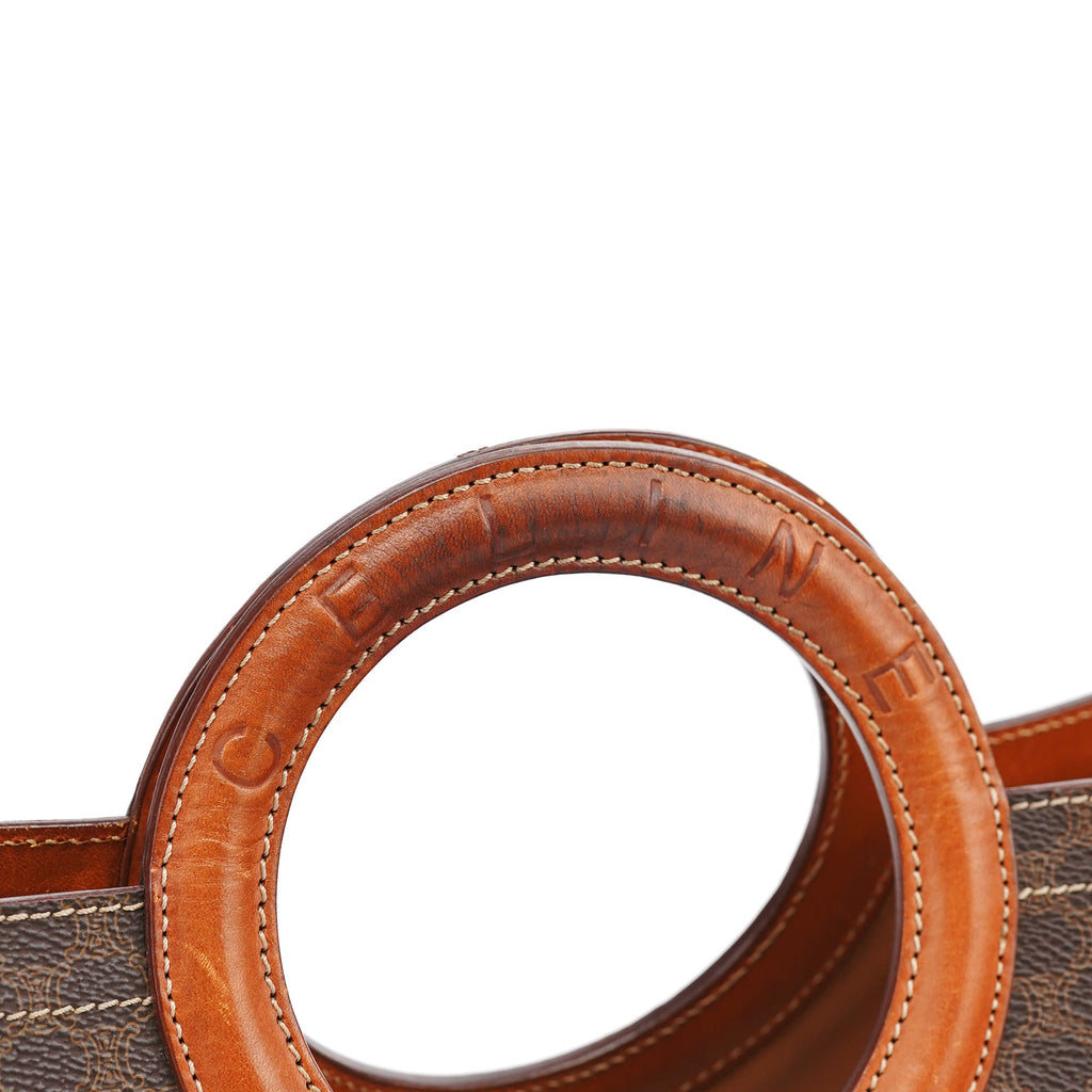 Brown Monogram Round Handle Bag