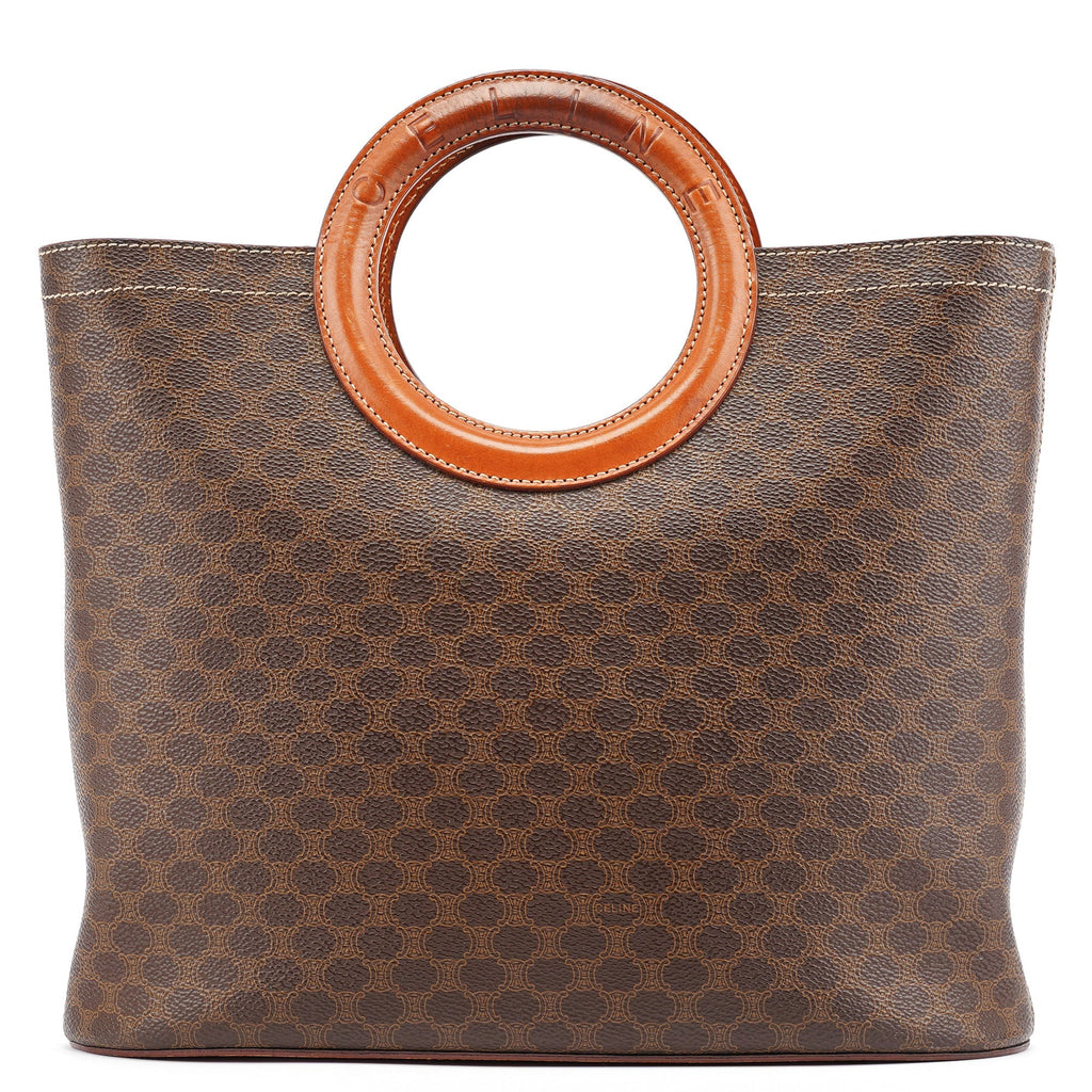 Brown Monogram Round Handle Bag